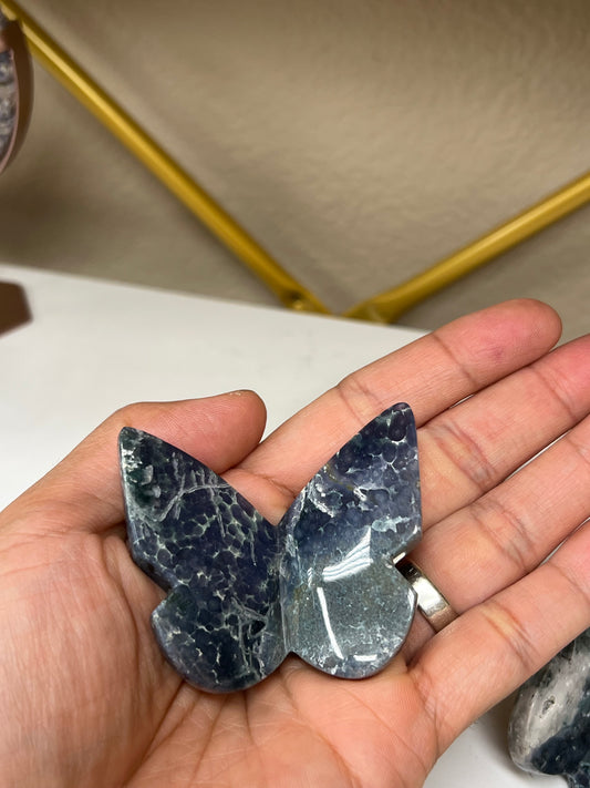 Grape Agate 3D butterfly