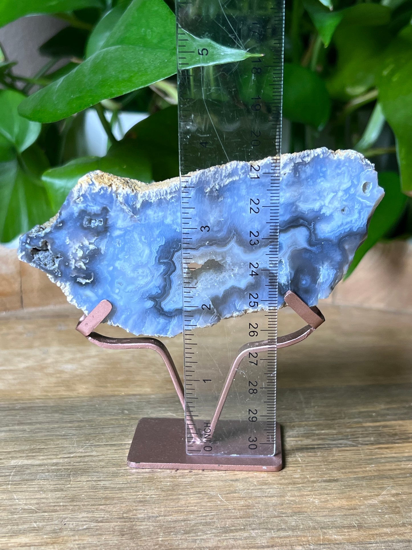 Blue Plume Agate Slab