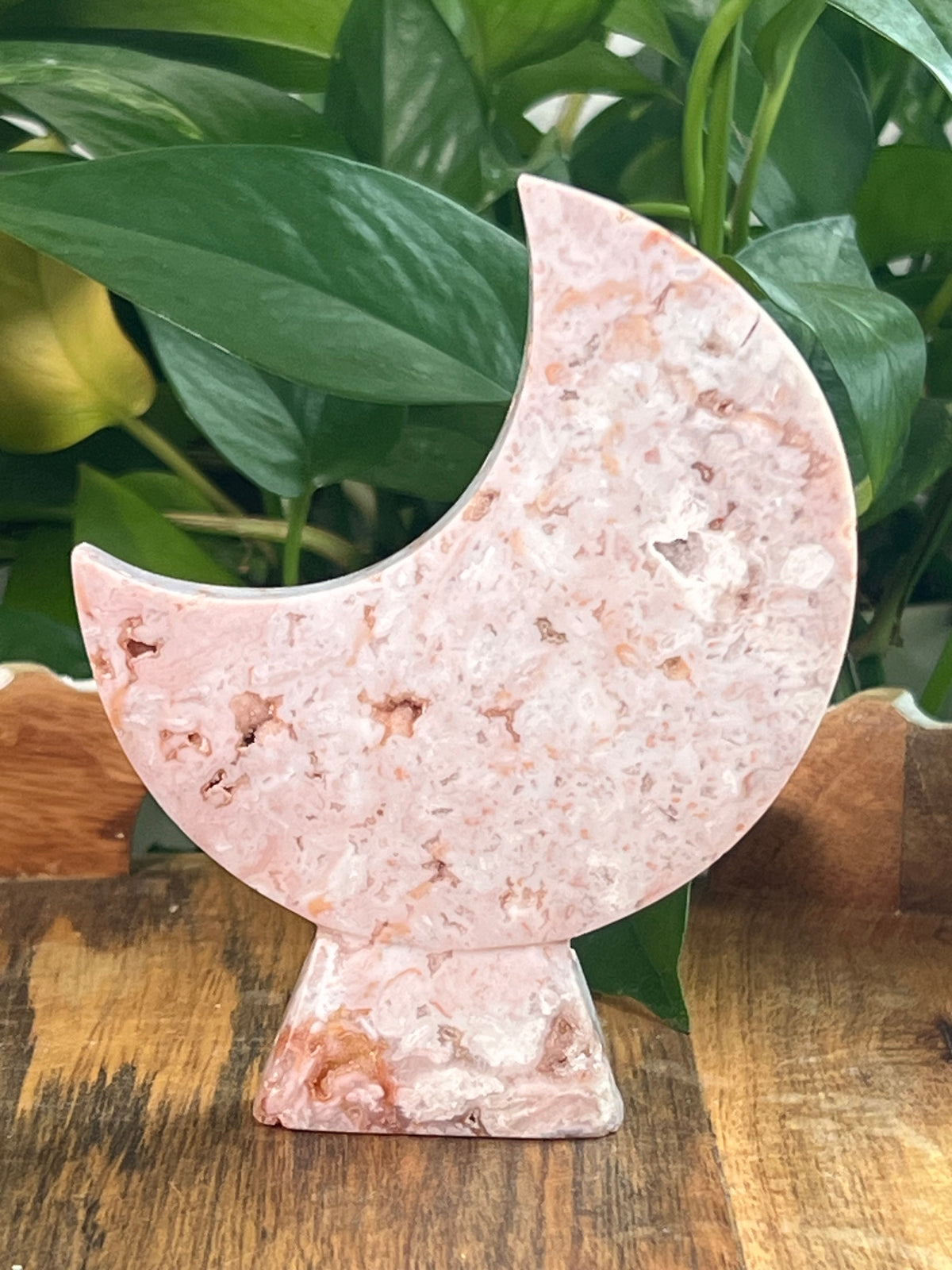 Pink Carnelian Self Standing Moons
