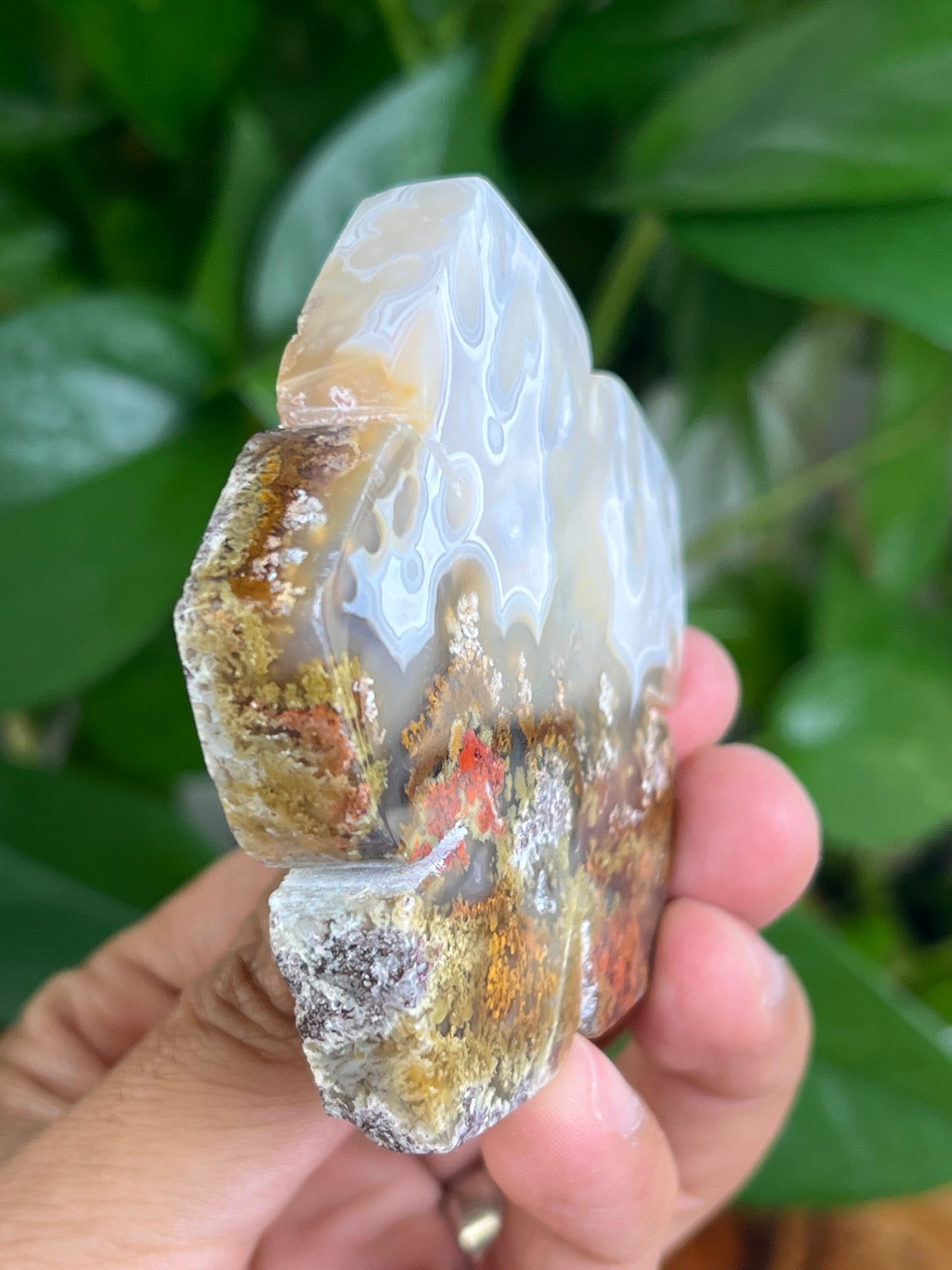 Scenic Moss Agate Flower HB