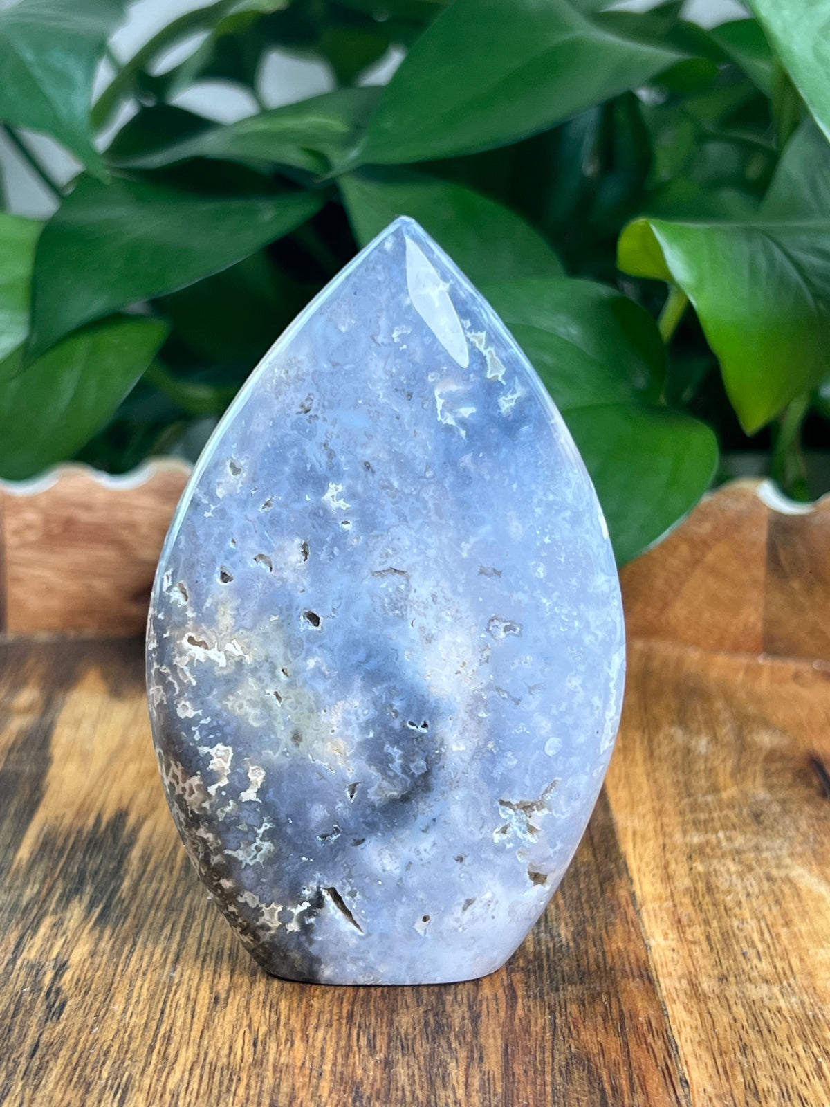 Blue Plume Agate Flame: EX