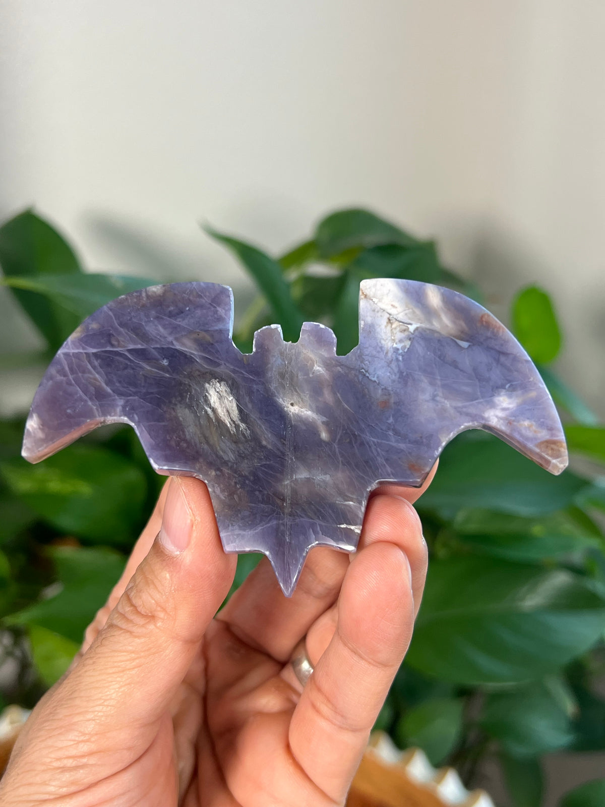 Purple Chalcedony 3D Bats