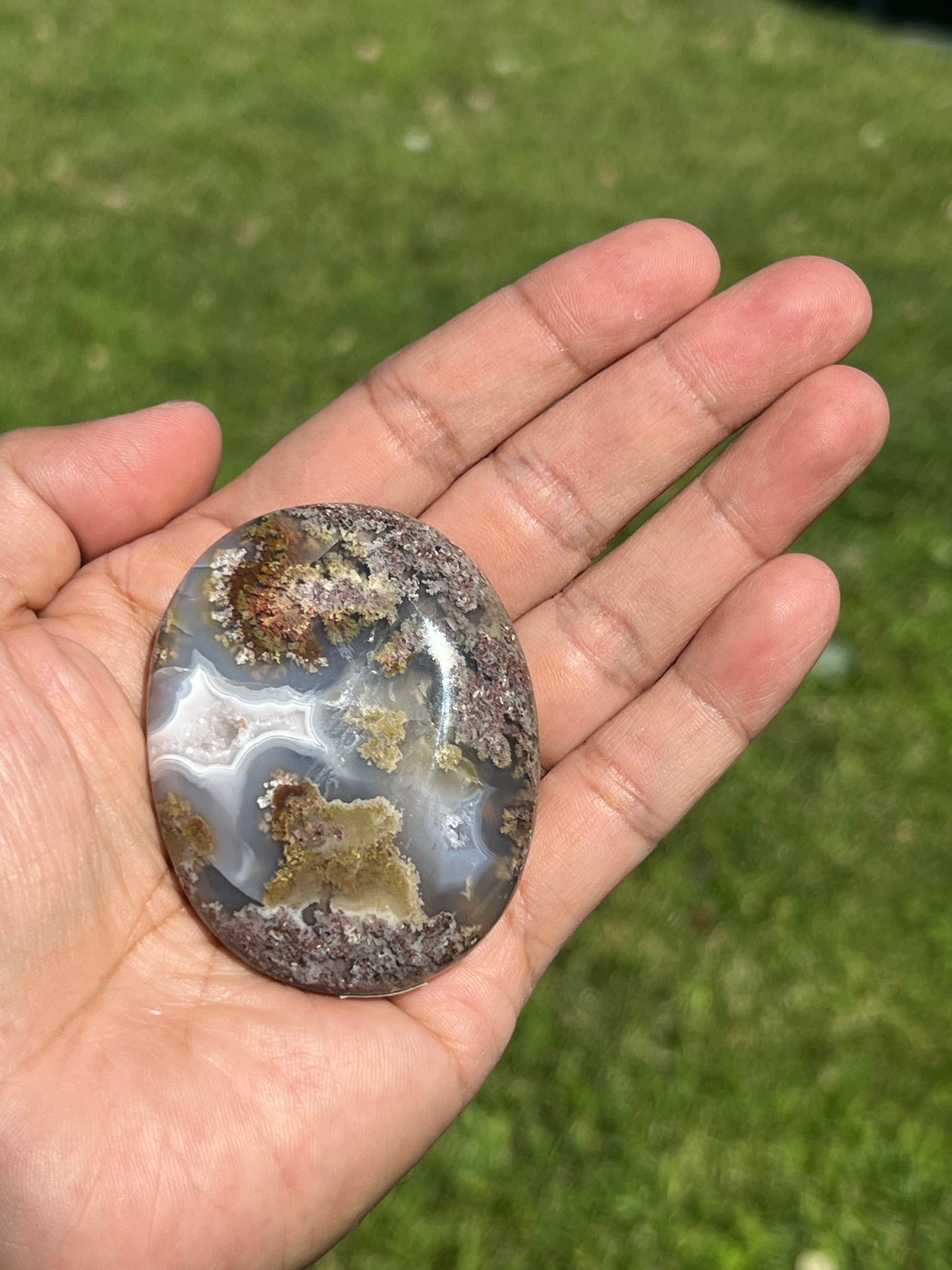 Scenic Moss Agate Palmstone FA