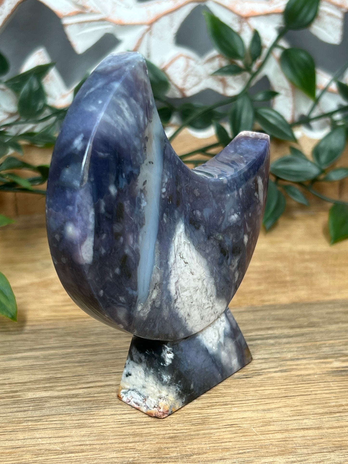 Purple Chalcedony Moon