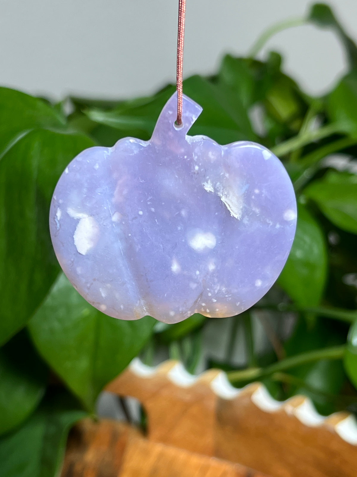 Purple Chalcedony Pumpkin Ornaments