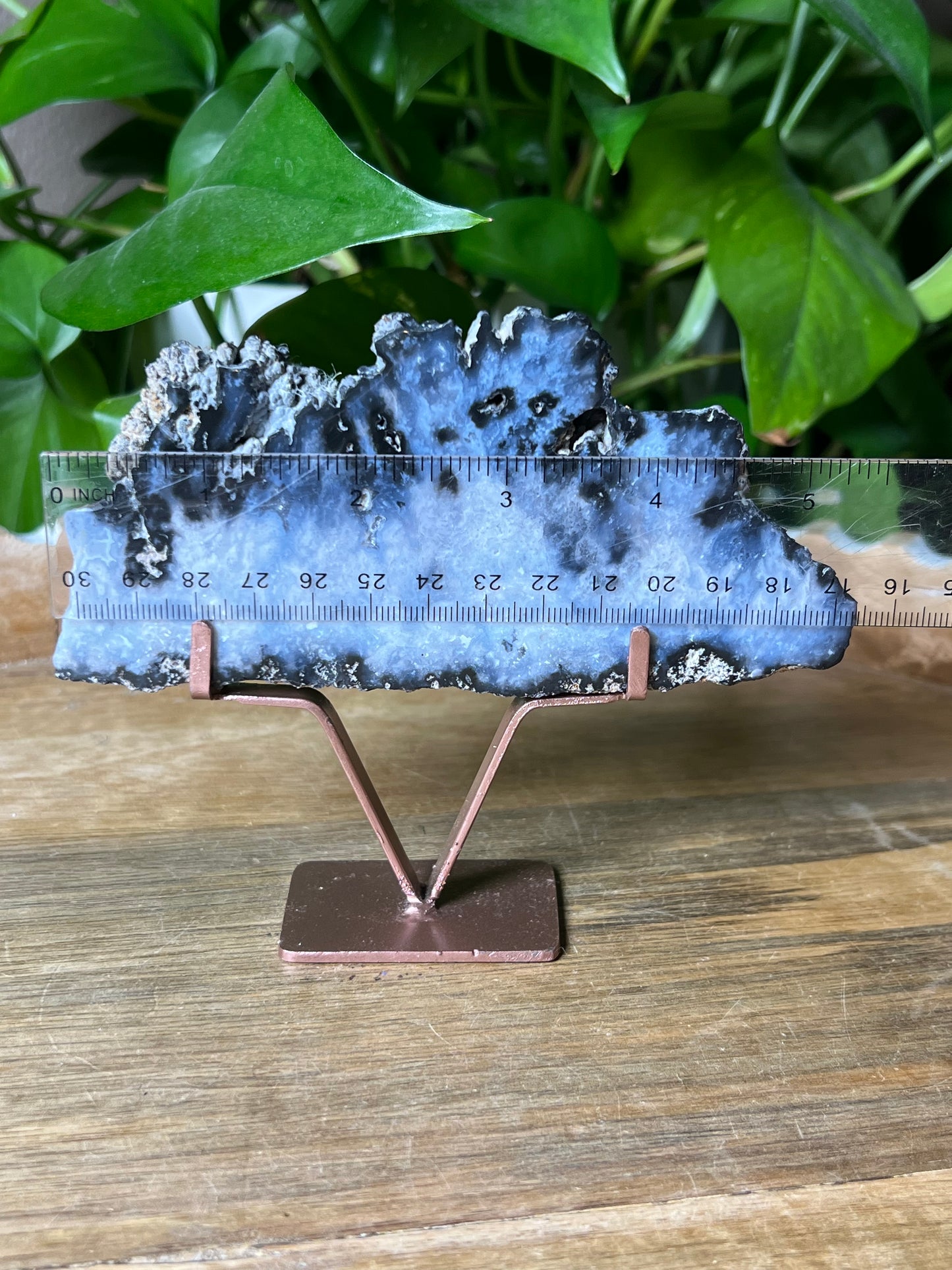Blue Plume Agate Slab