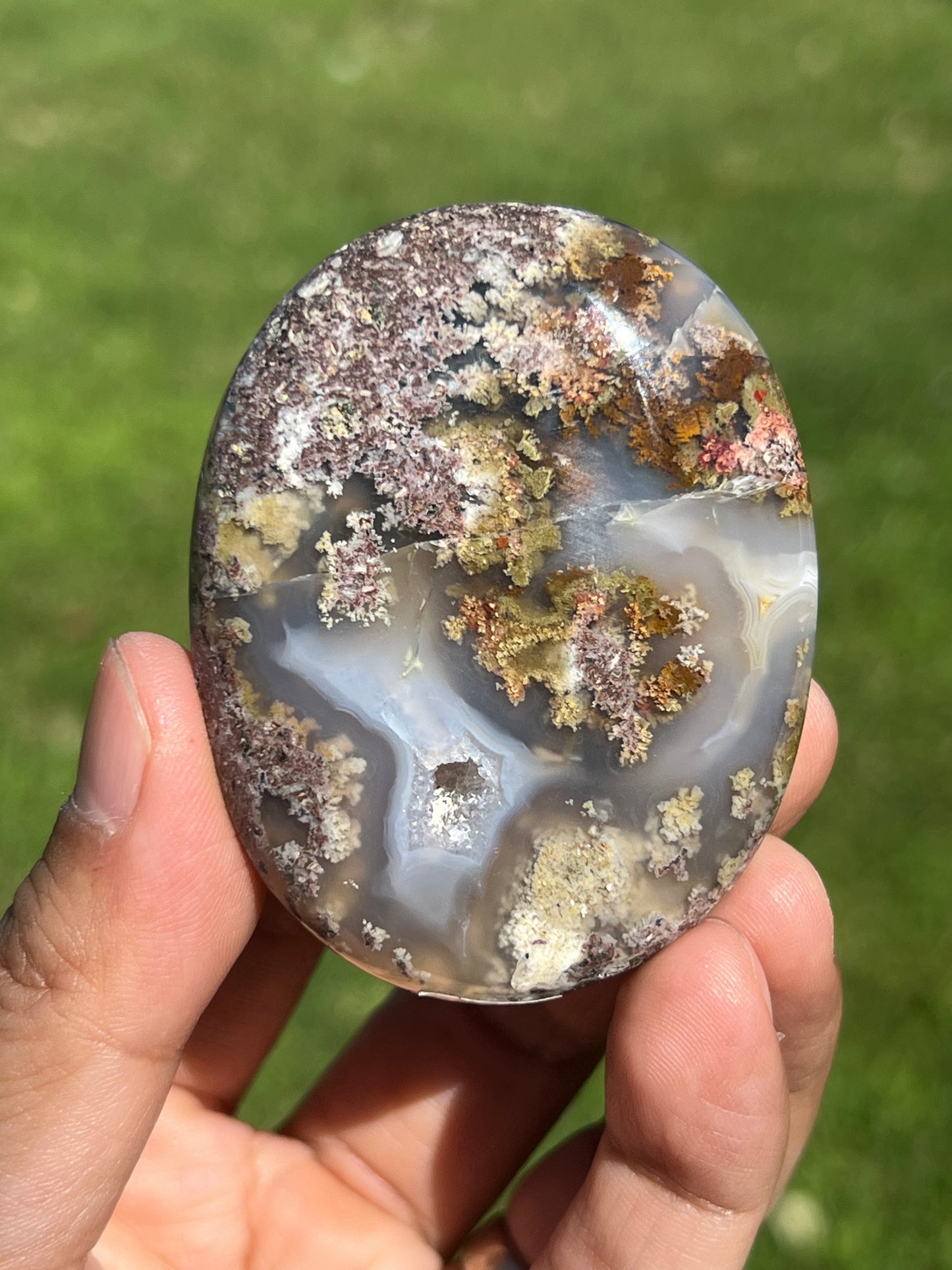 Scenic Moss Agate Palmstone FA