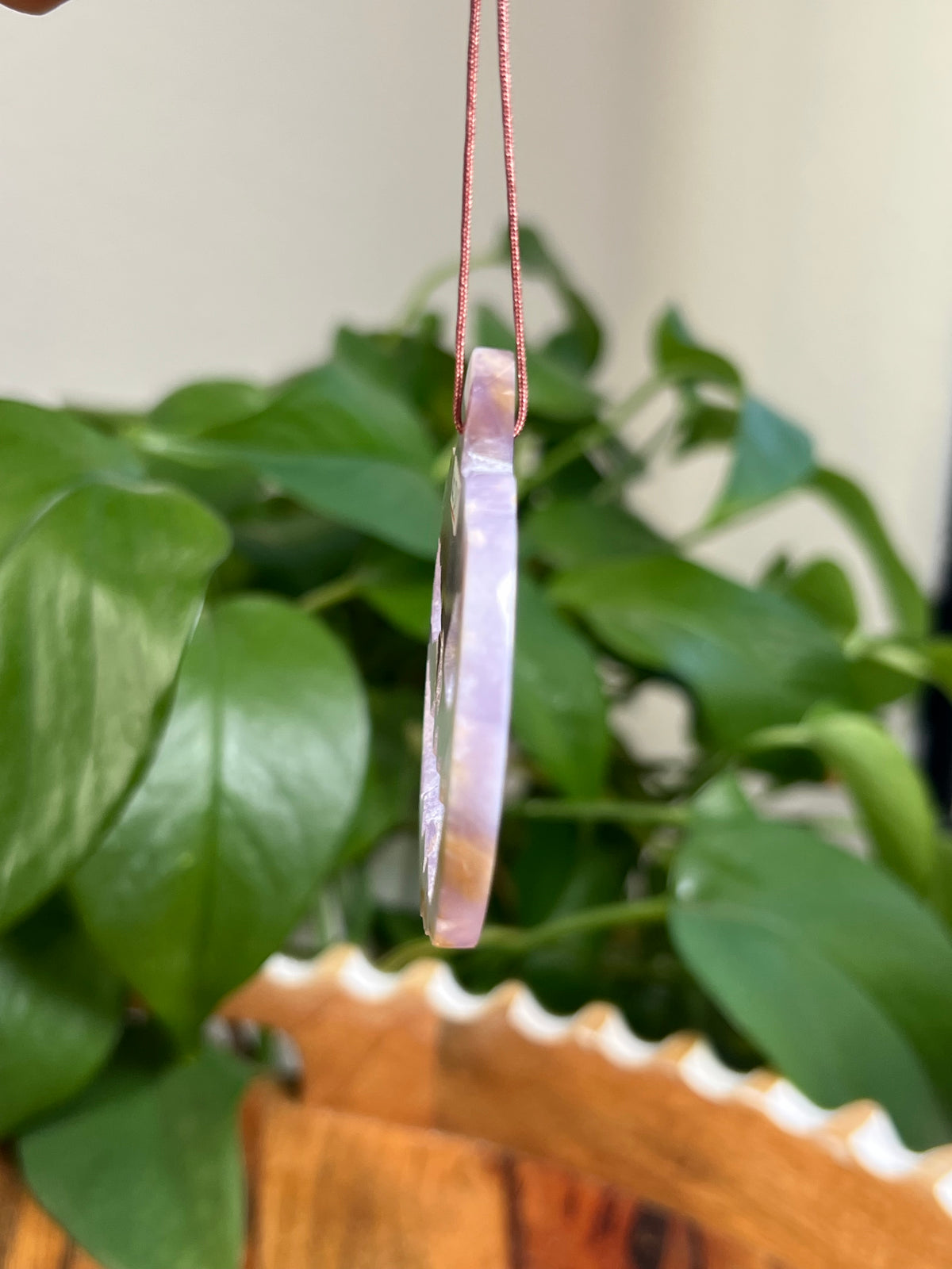 Purple Chalcedony Jack-O-Lantern Ornaments
