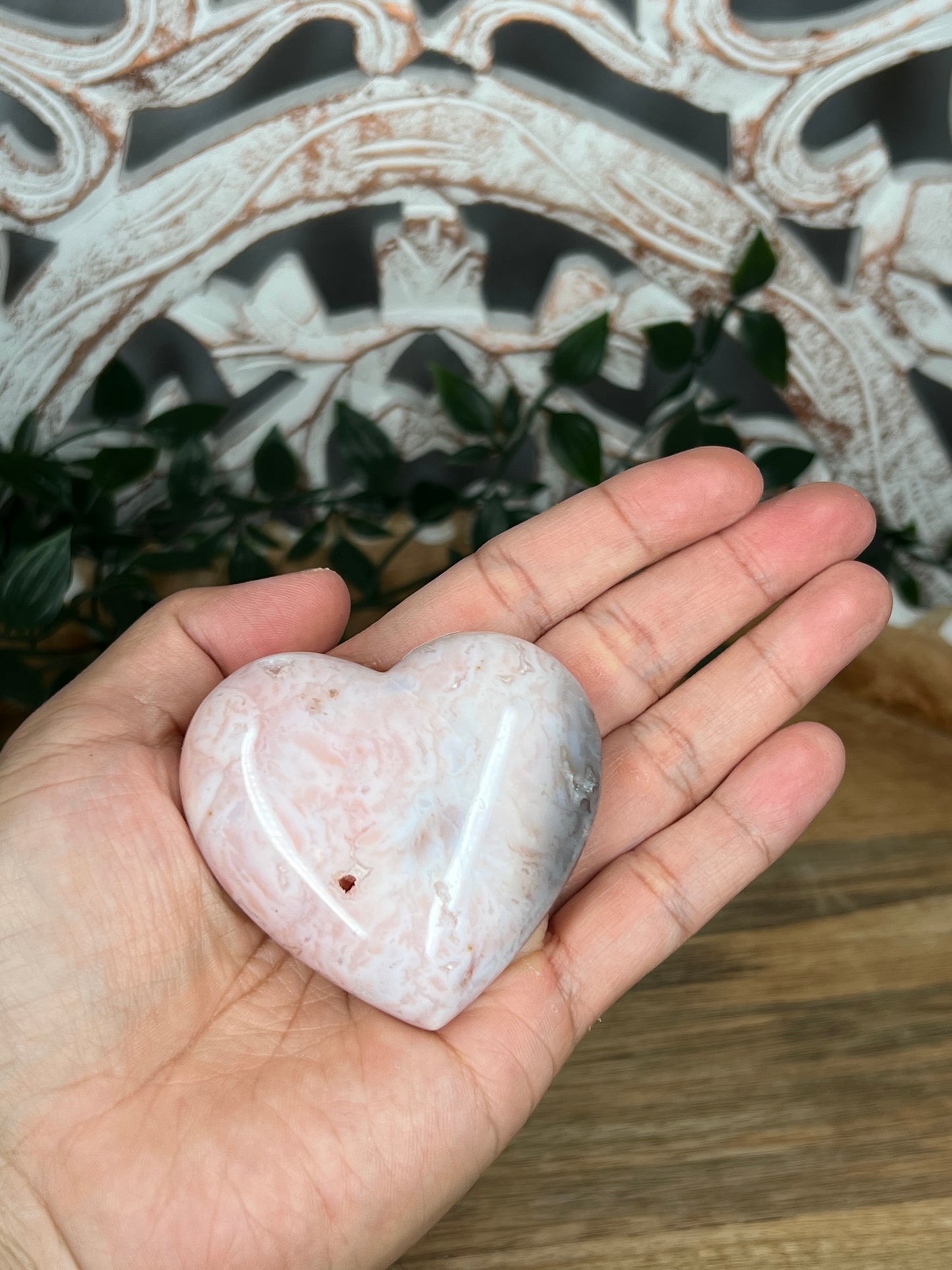 Pink Carnelian Heart