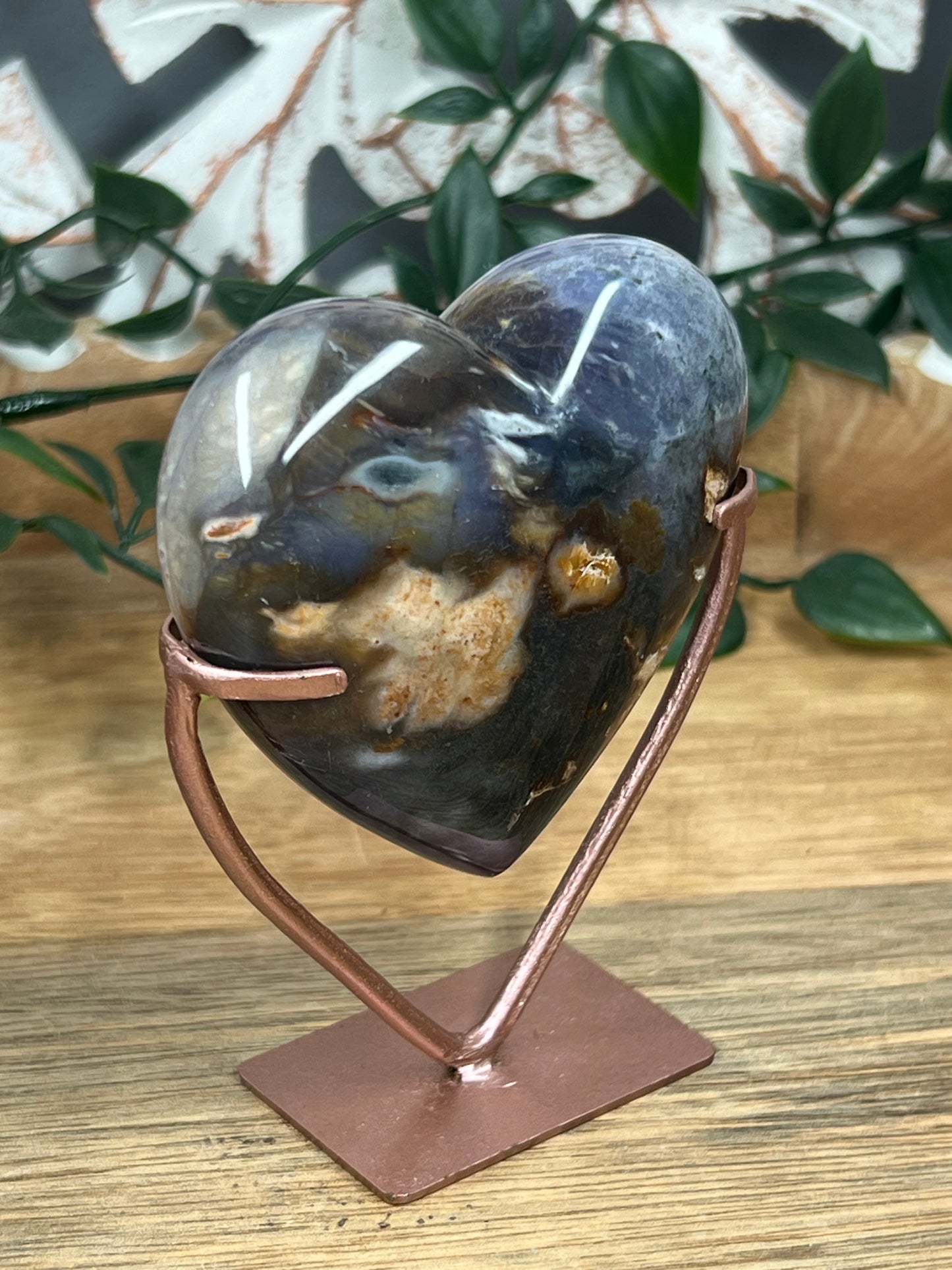 Purple Chalcedony Heart