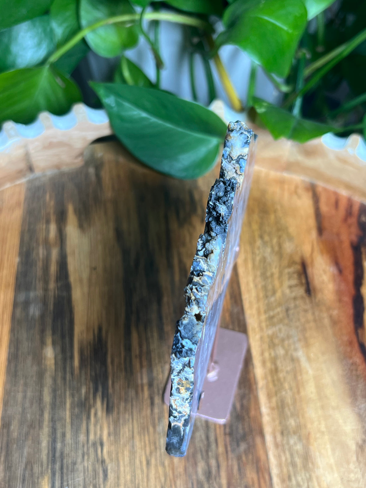 Blue Plume Agate Slab: RK