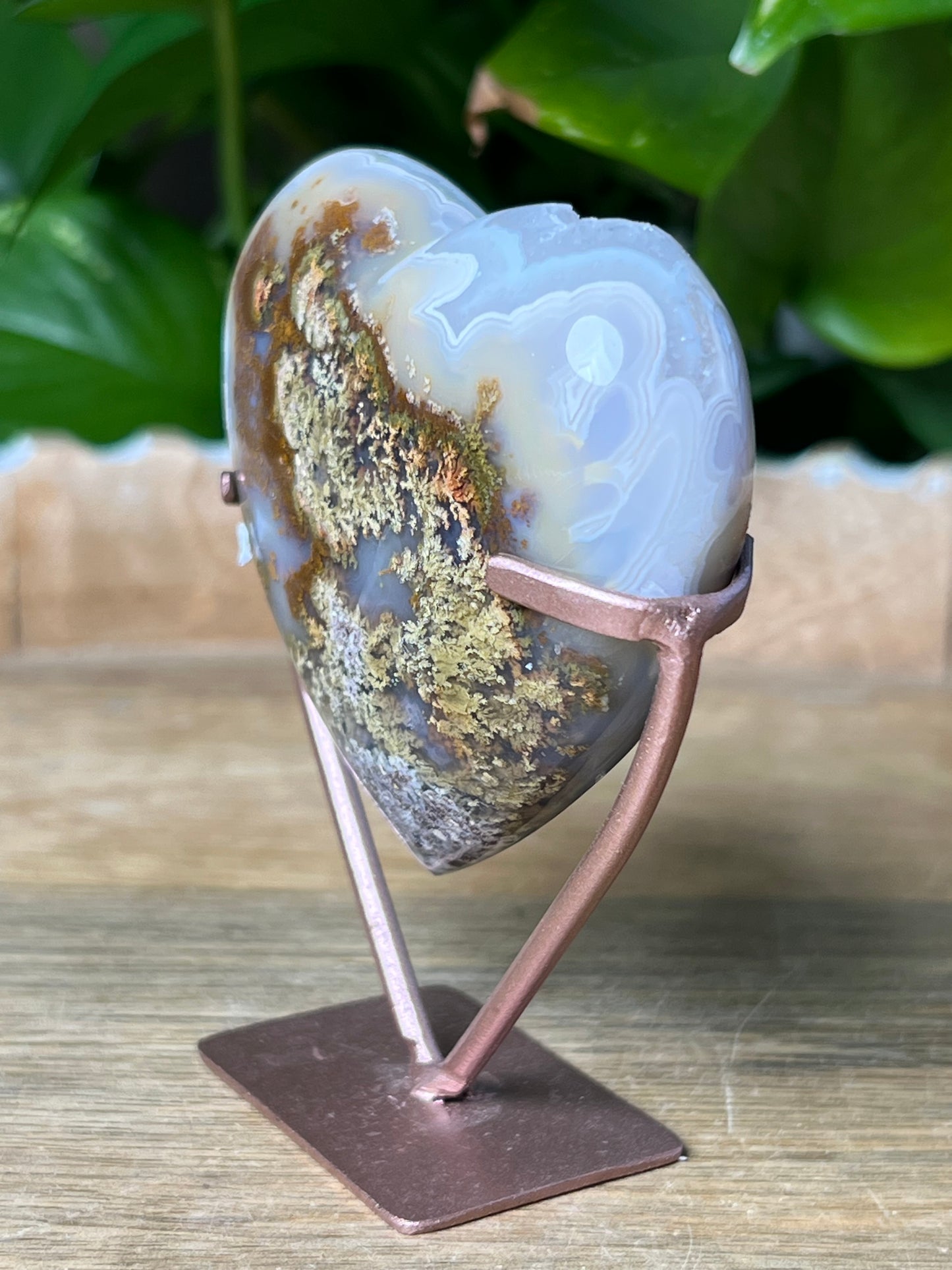 Scenic Moss Agate Heart