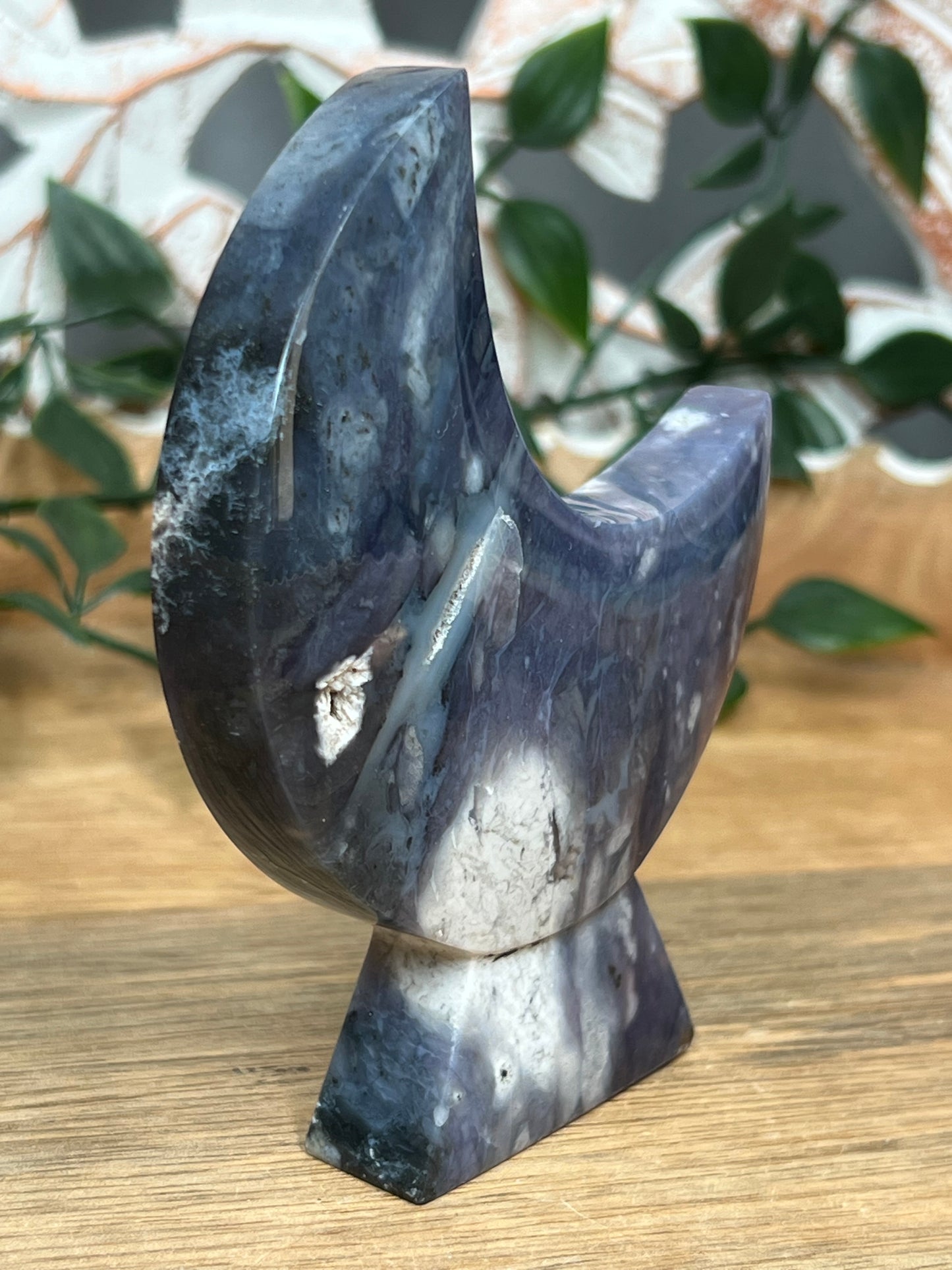 Purple Chalcedony Moon