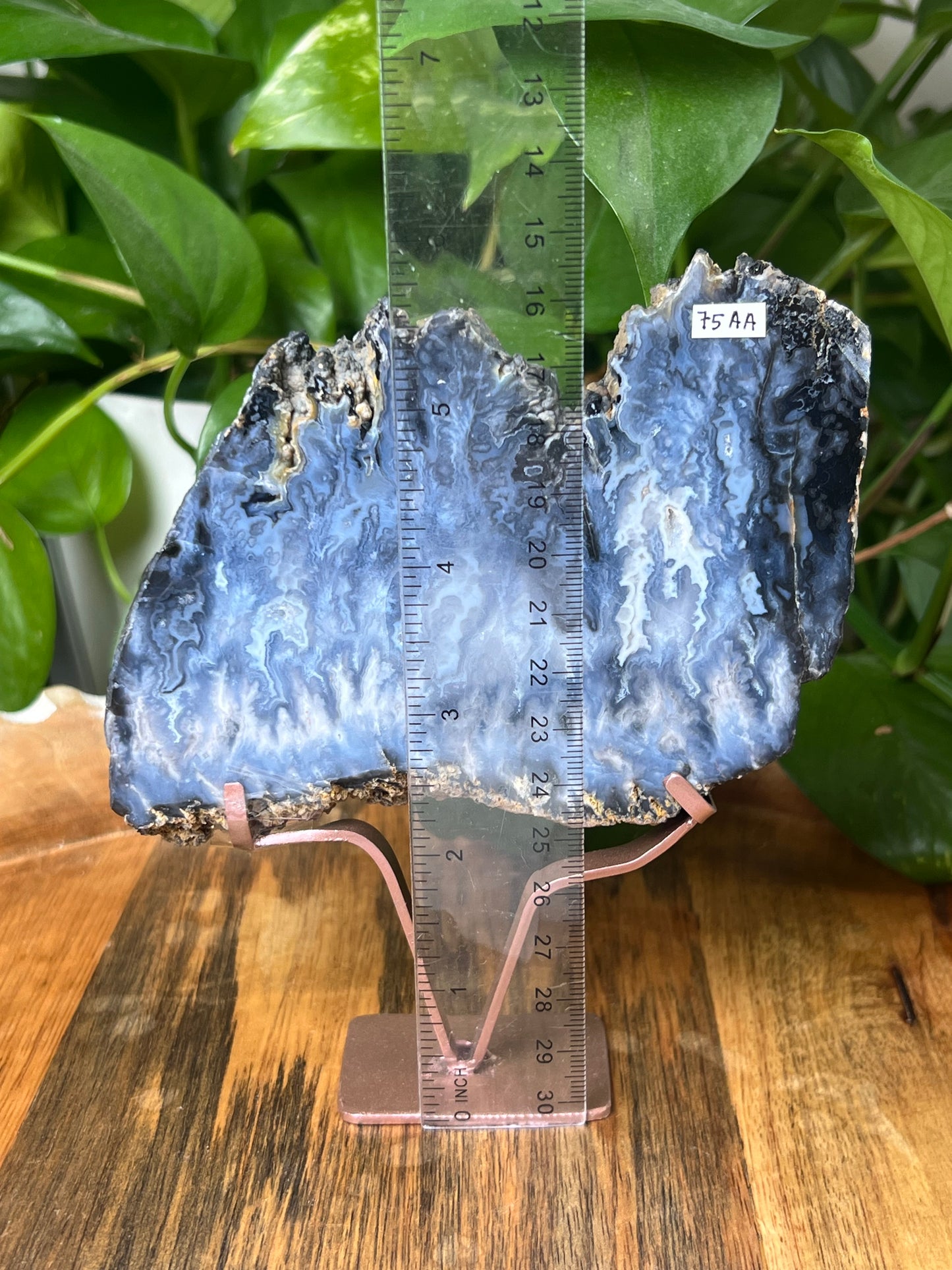 Blue Plume Agate Slab