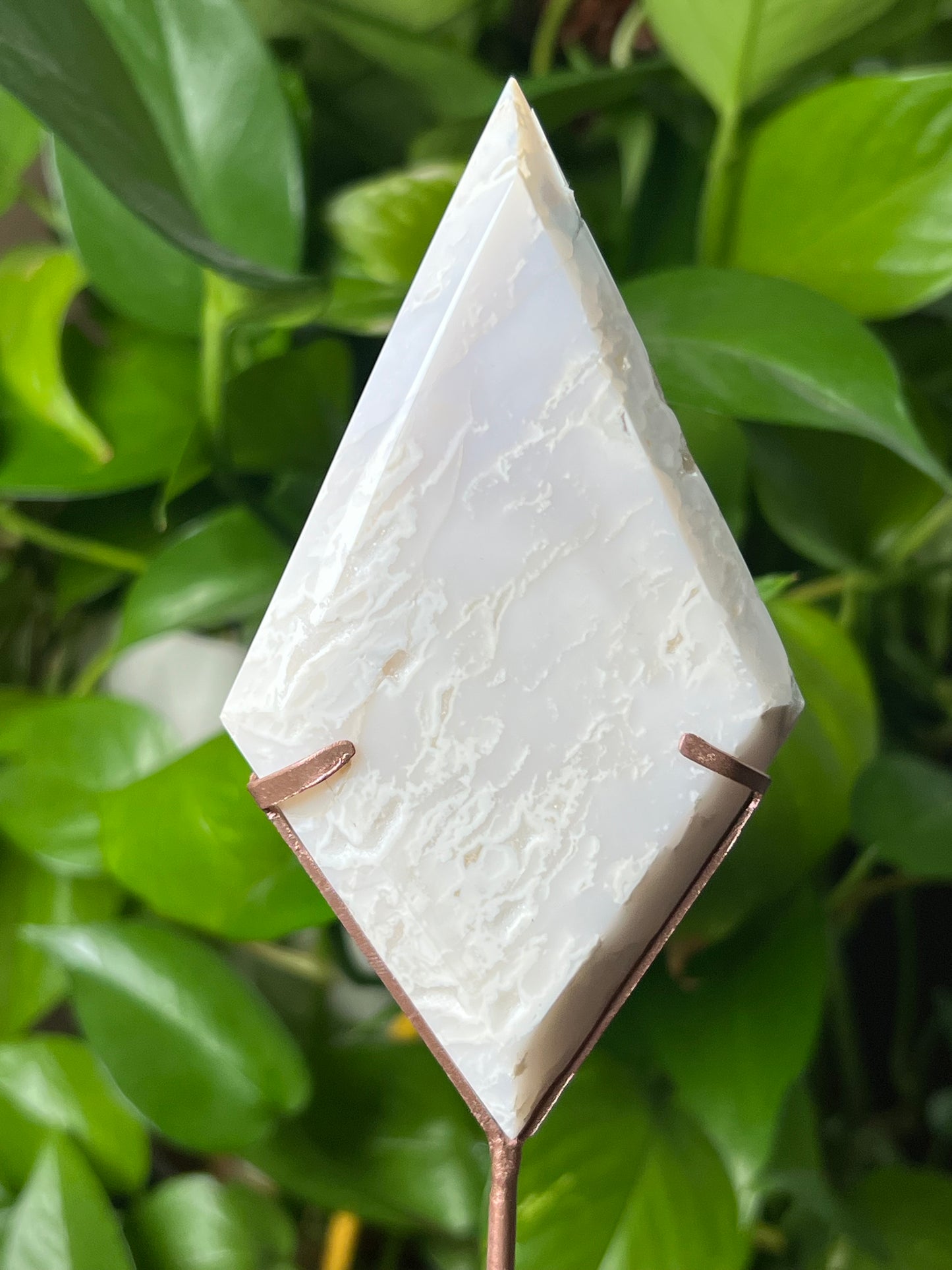 White Plume Agate Diamond