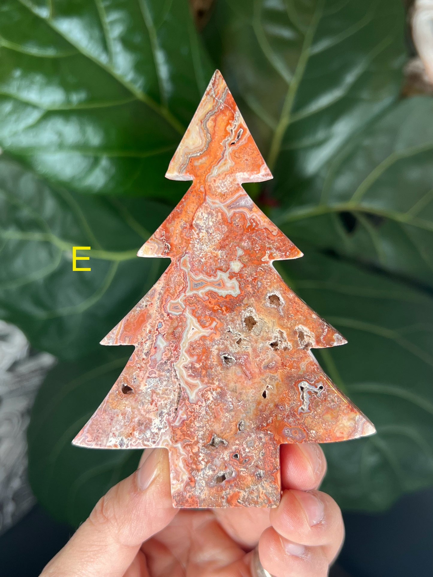 Crazy Lace Agate Christmas Tree