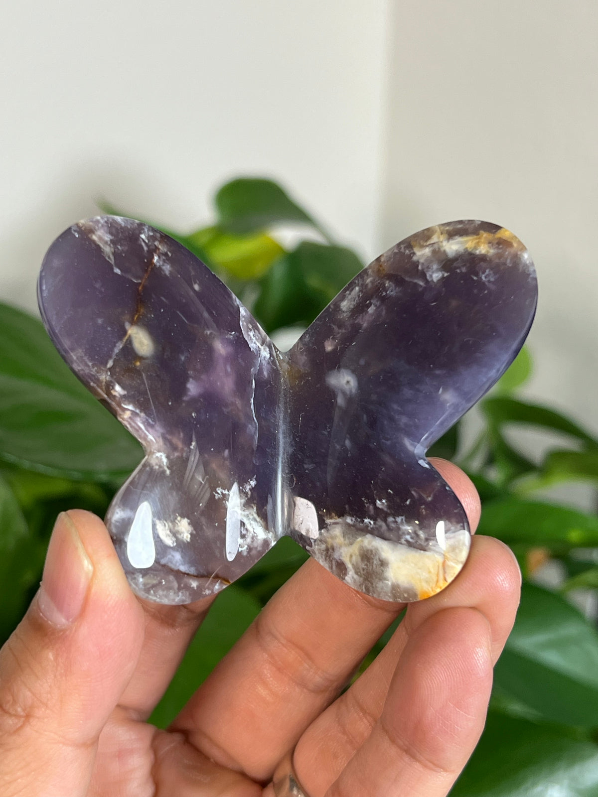 Purple Chalcedony 3D Butterflies
