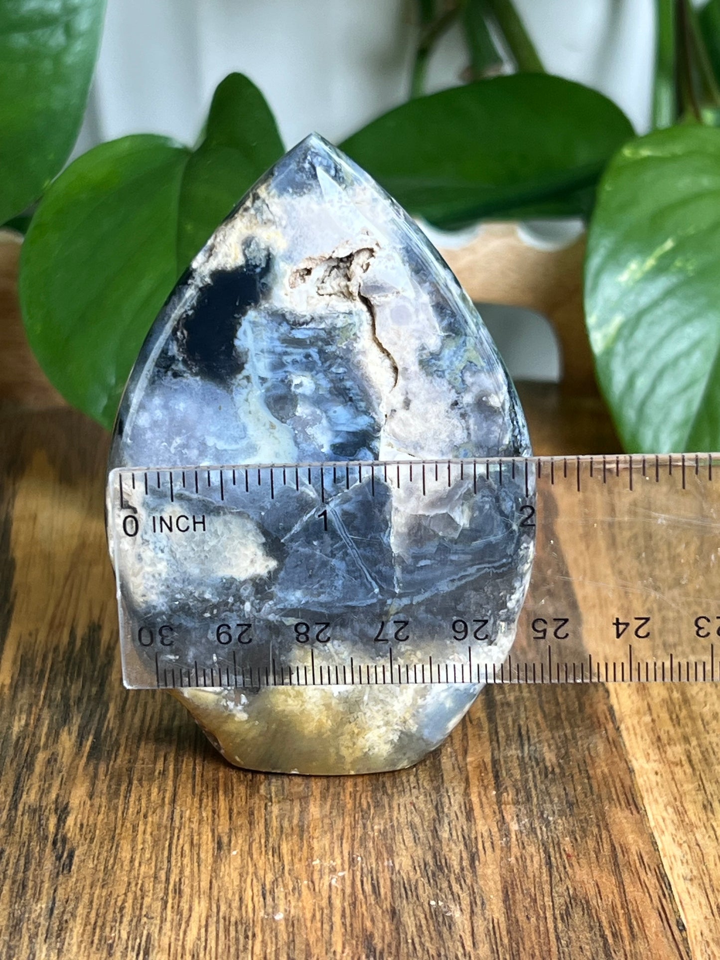 Blue Plume Agate Flame AB