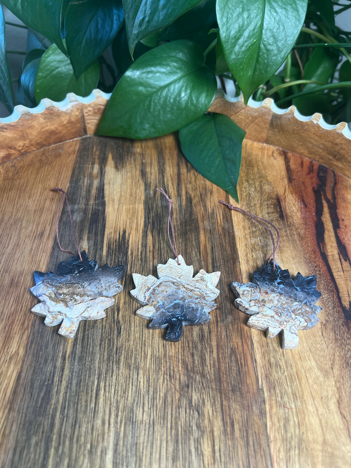 Palm Root Leaf Ornaments