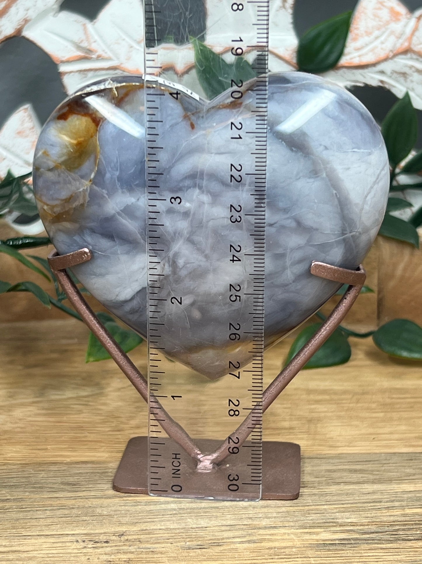 Purple Chalcedony Heart