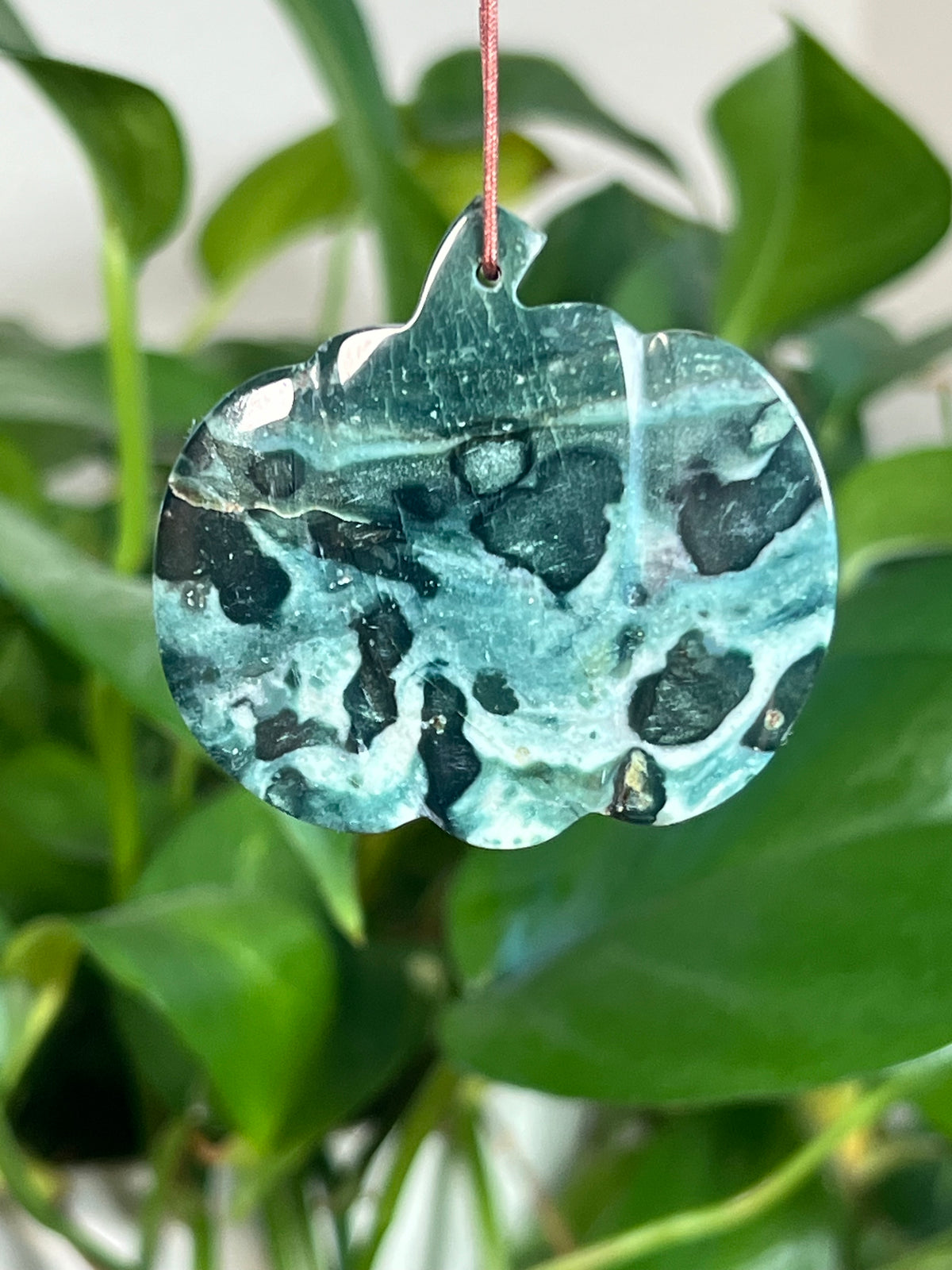 Blue Green Jasper Pumpkin Ornaments