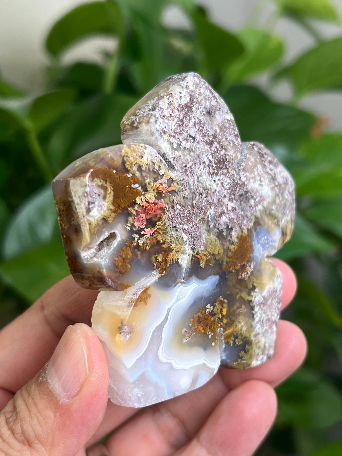 Scenic Moss Agate Flower Ki