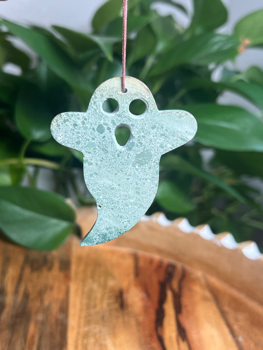 Blue Green Jasper Ornament Ghost: L