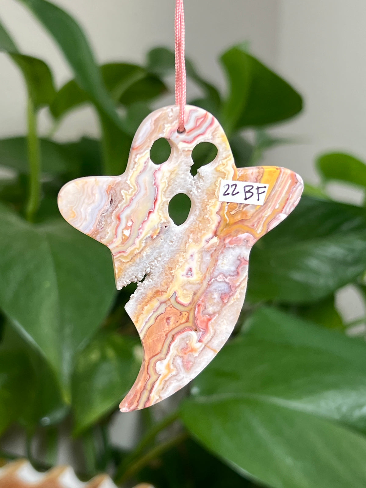 Crazy Lace Agate Ornament Ghost: BF
