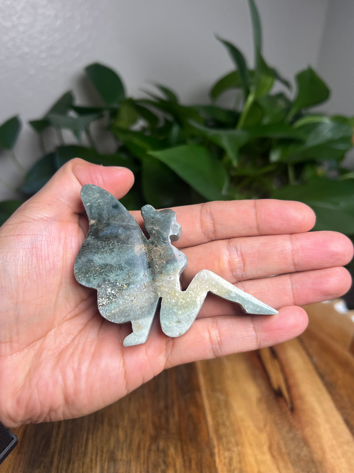 Blue Green Jasper Pixie Fairy: HE