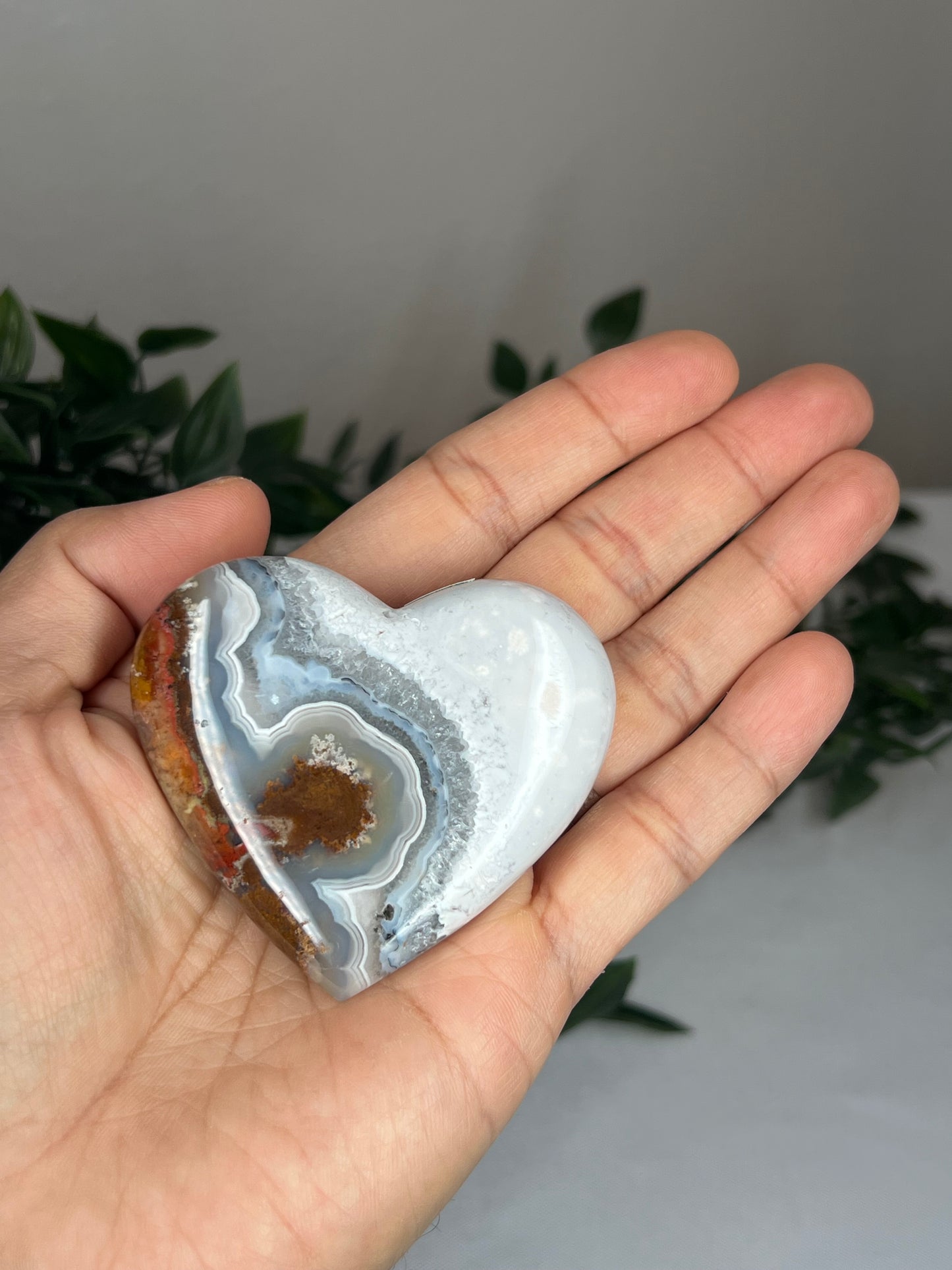 Scenic Moss Agate Heart