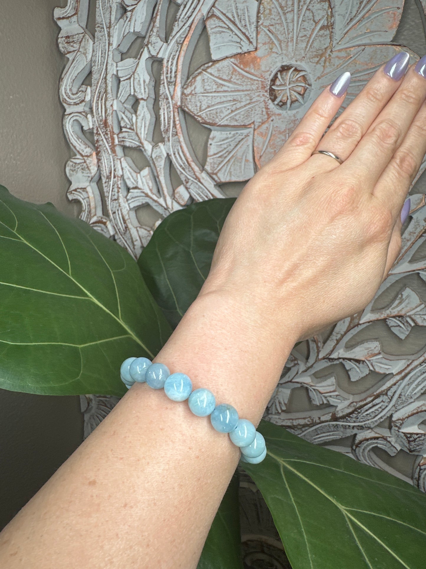 Aquamarine Beaded Bracelet