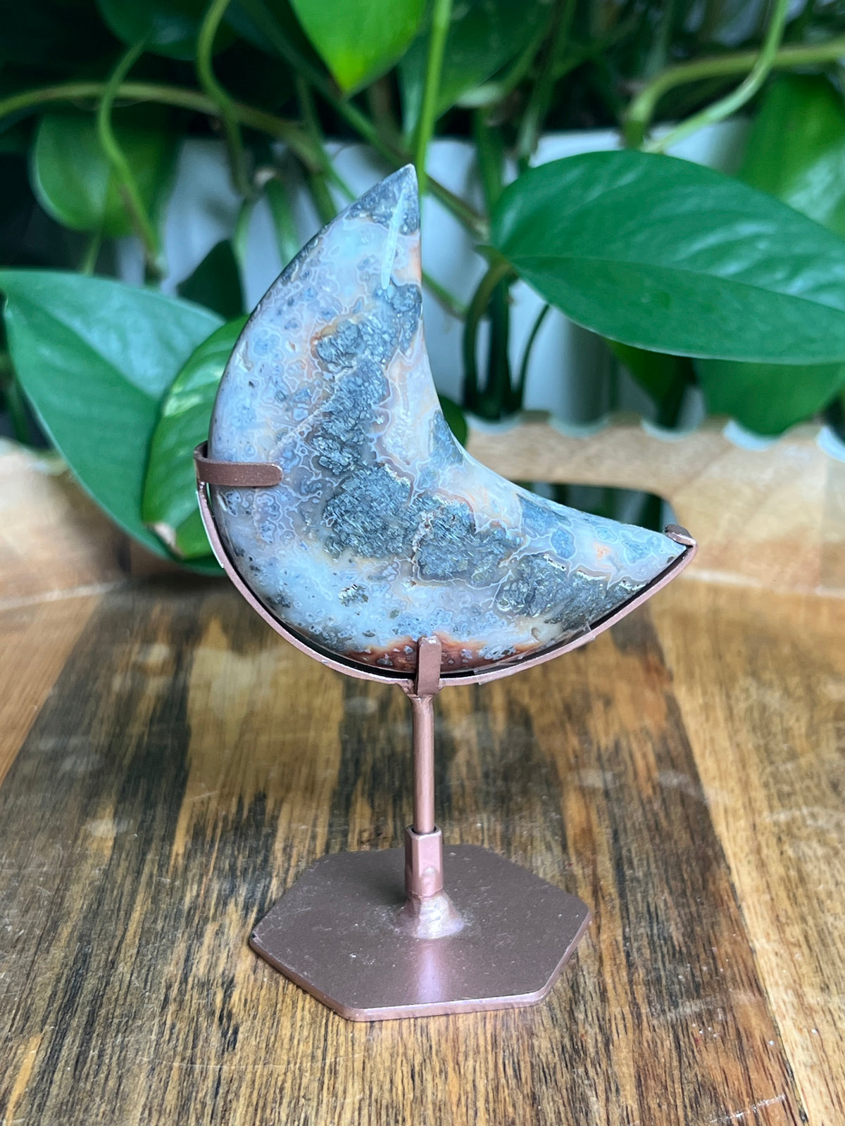 Marcasite Mini Puffy Moon: DB