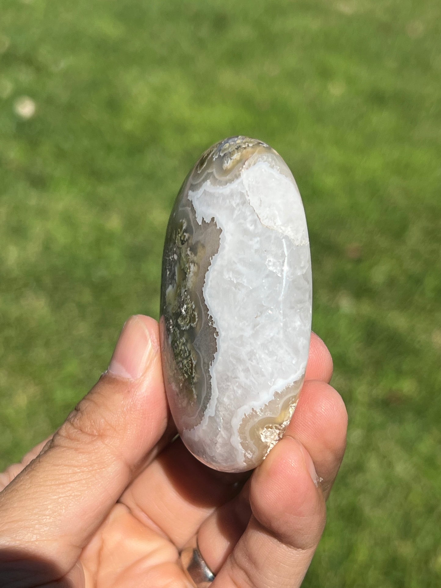Scenic Moss Agate Palmstone KB
