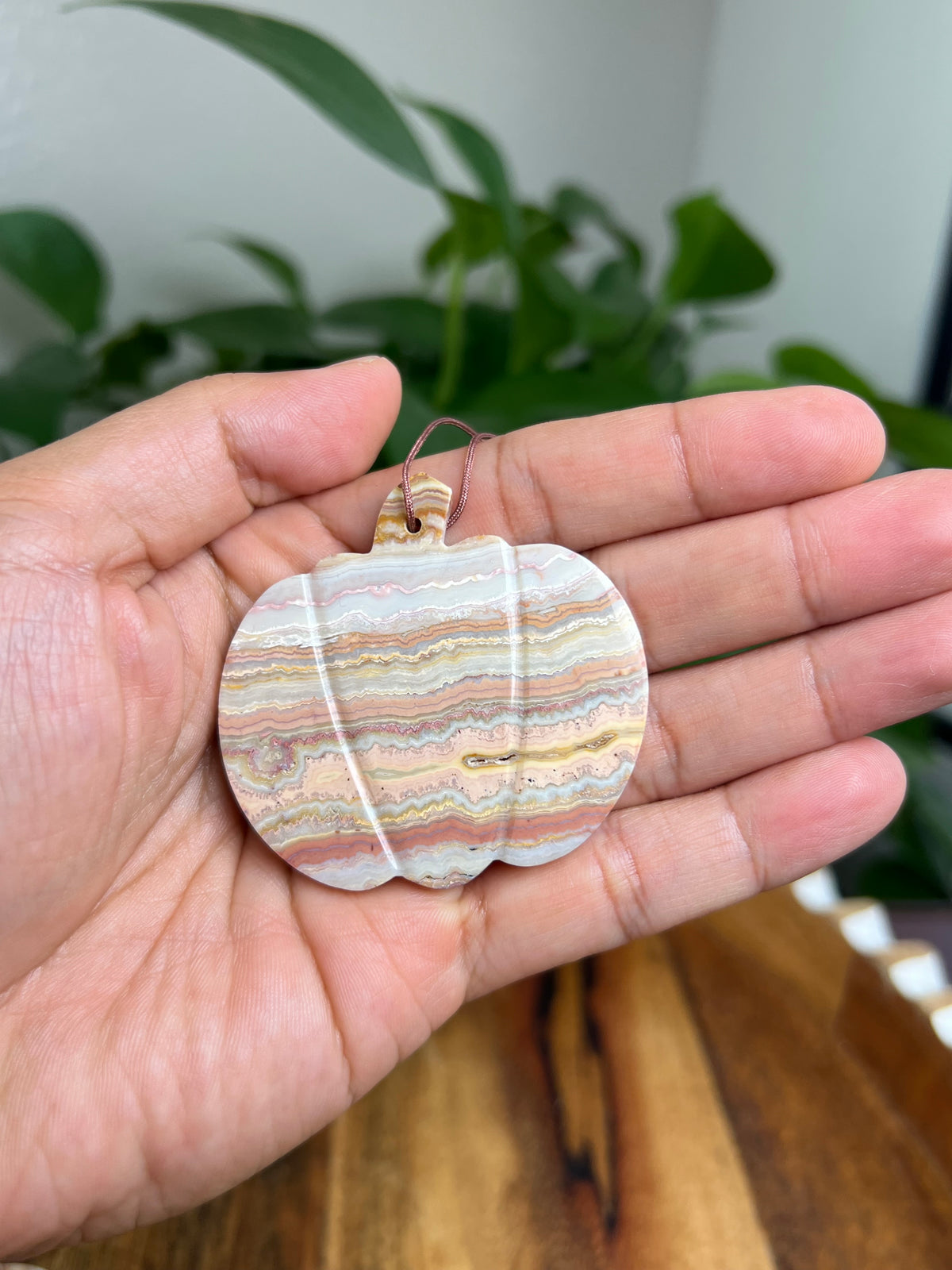 Crazy Lace Agate Ornament Pumpkin: PR