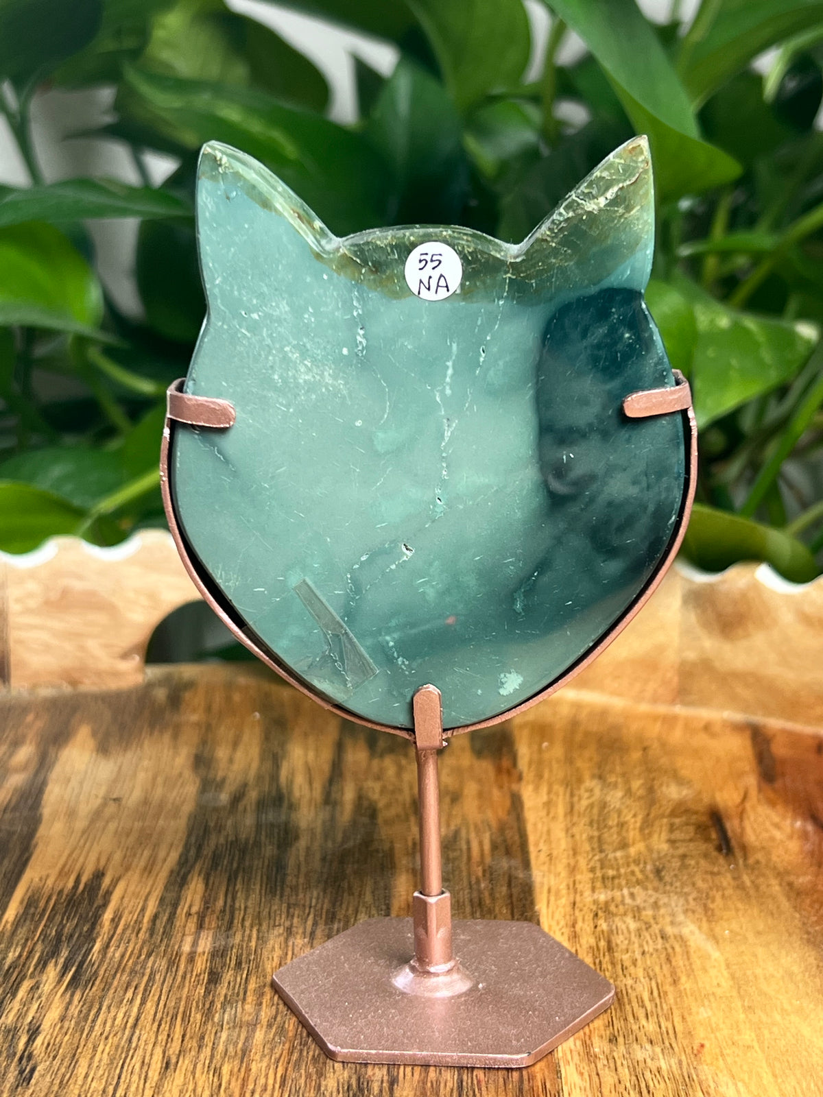 Blue Green Jasper Cat Head: NA