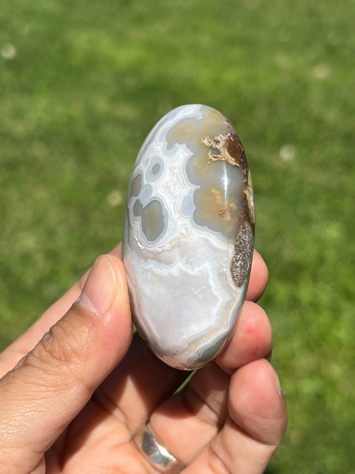 Scenic Moss Agate Palmstone RD