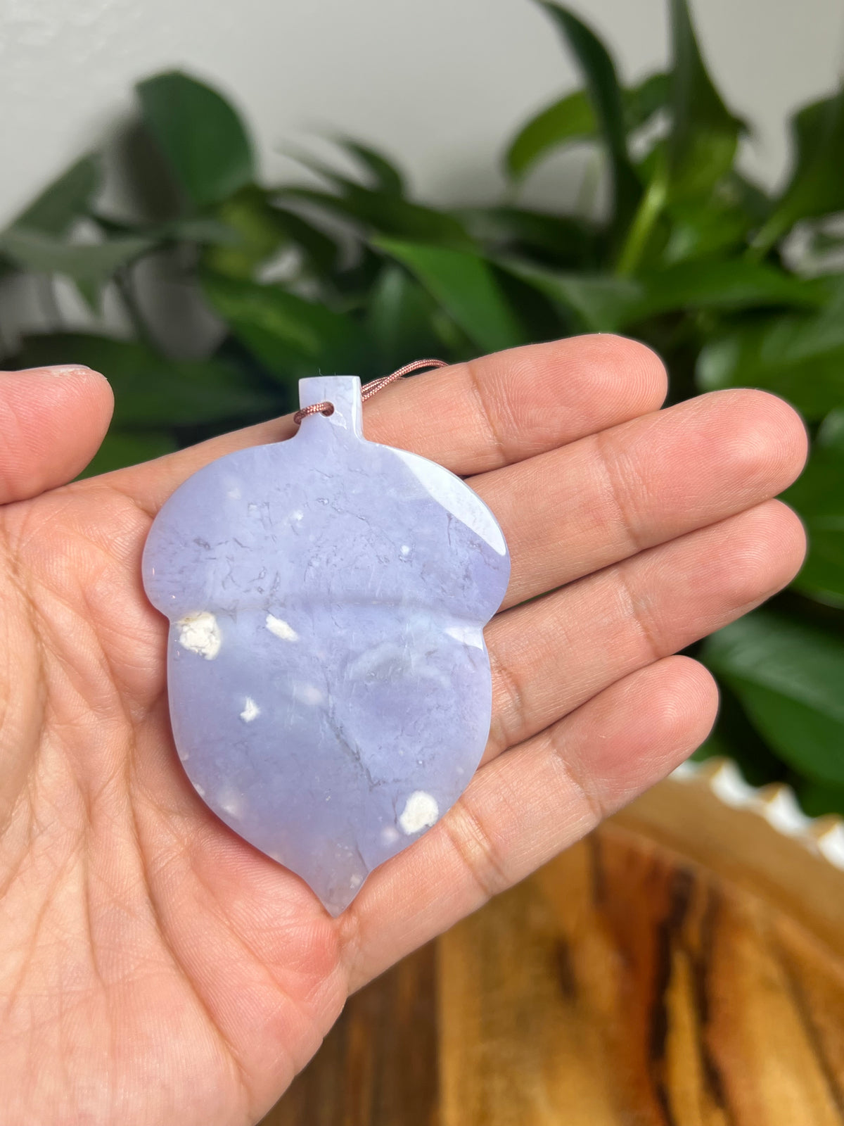 Purple Chalcedony Ornament Acorn: BF