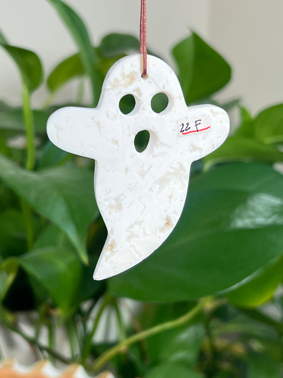 White Plume Agate Ghost Ornaments