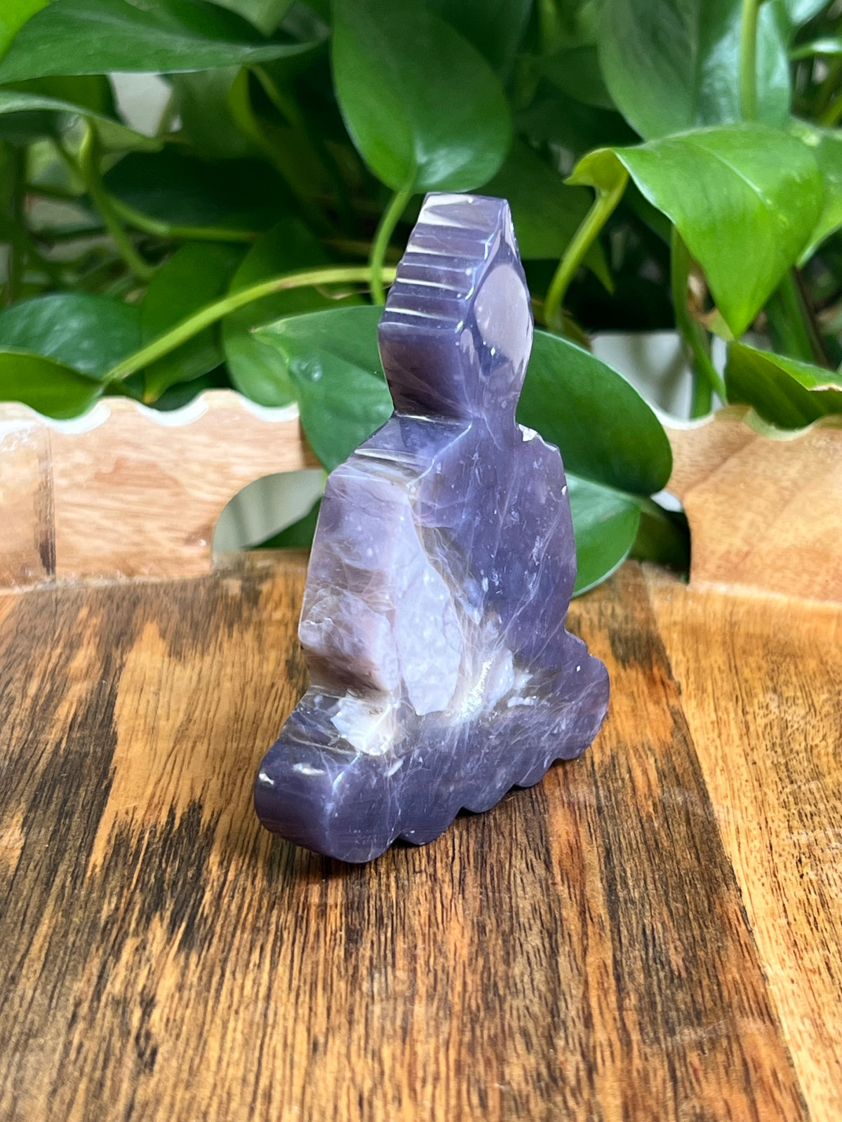 Purple Chalcedony Buddha: AB