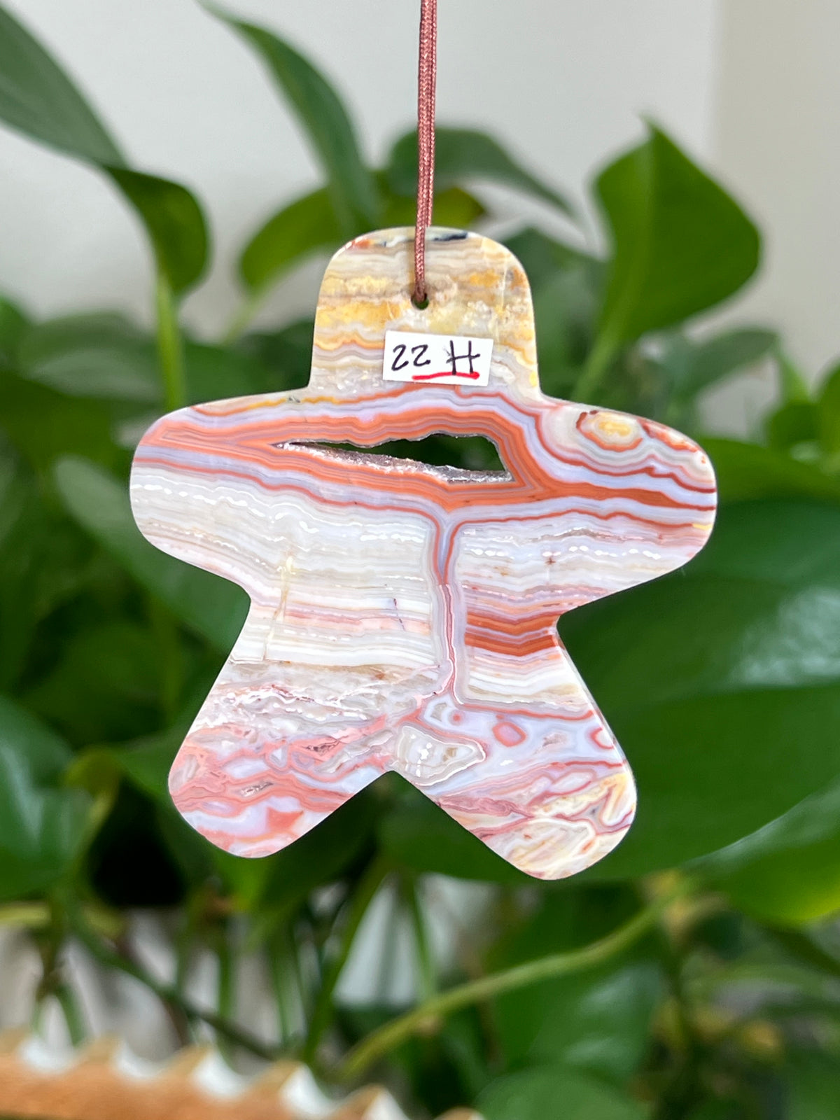 Crazy Lace Agate Gingerbread Ornaments