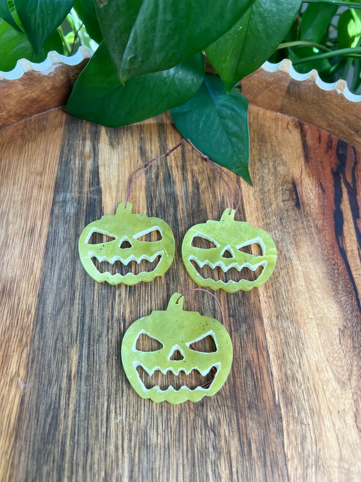 Idocrase Jack-O-Lantern Ornaments