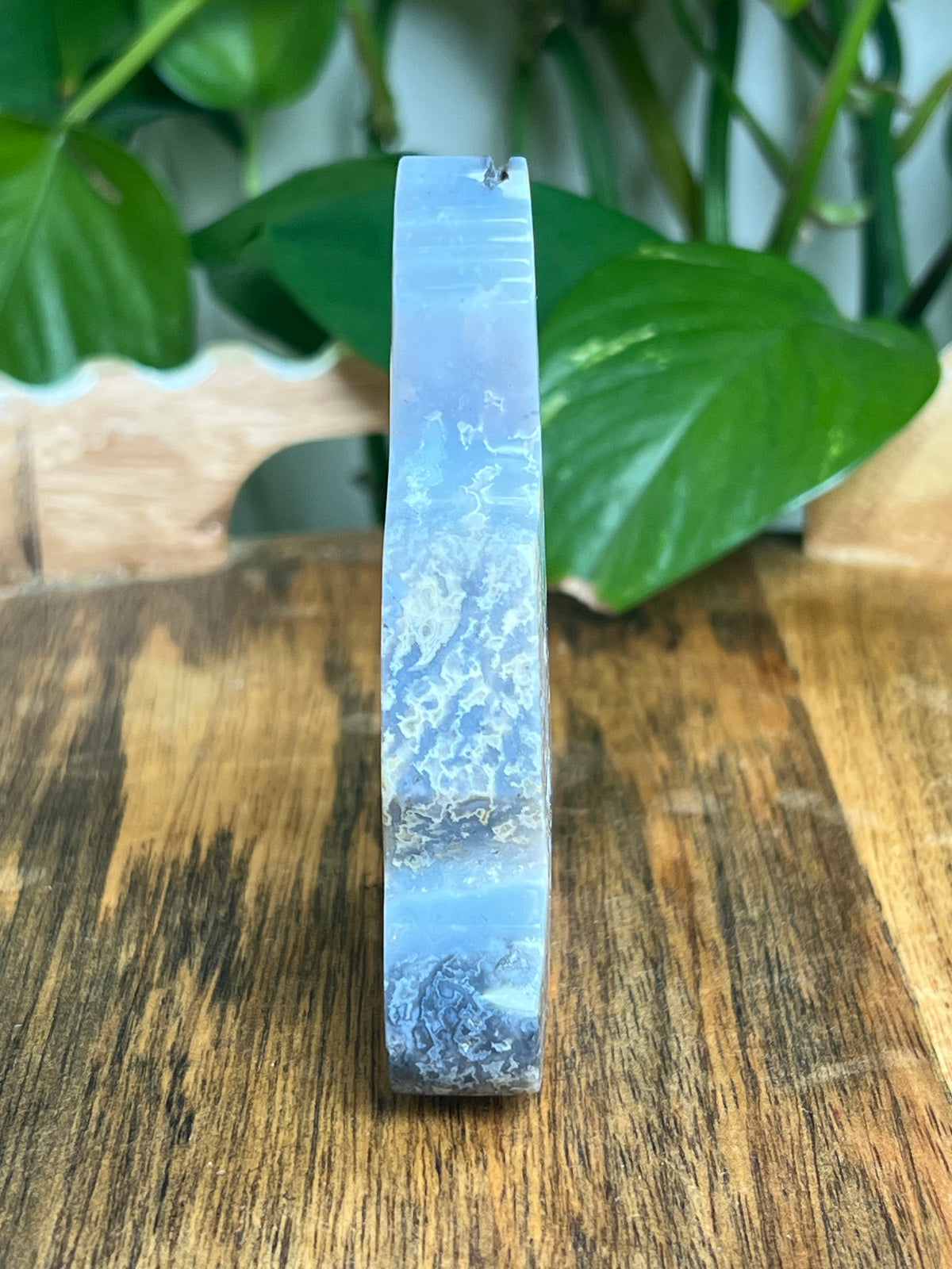 Blue Plume Agate Buddha: BD