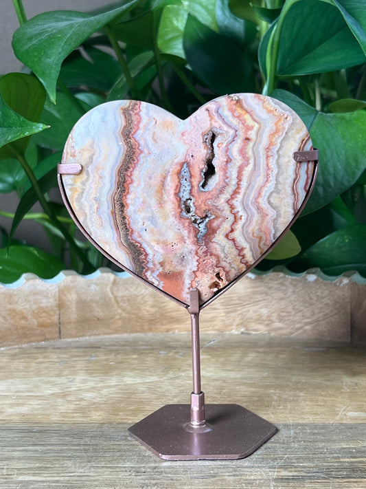 Crazy Lace Agate Heart