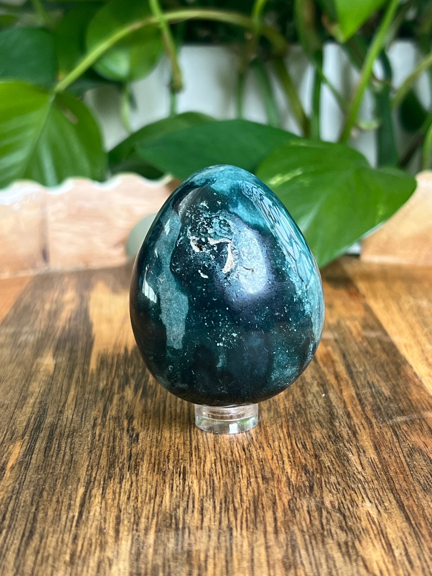 Blue Green Jasper Egg: RB