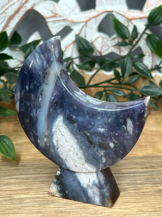 Purple Chalcedony Moon
