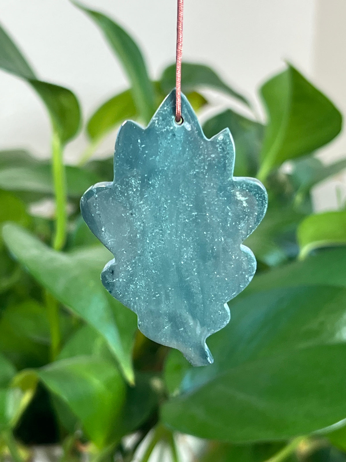 Blue Green Jasper Leaf Ornaments
