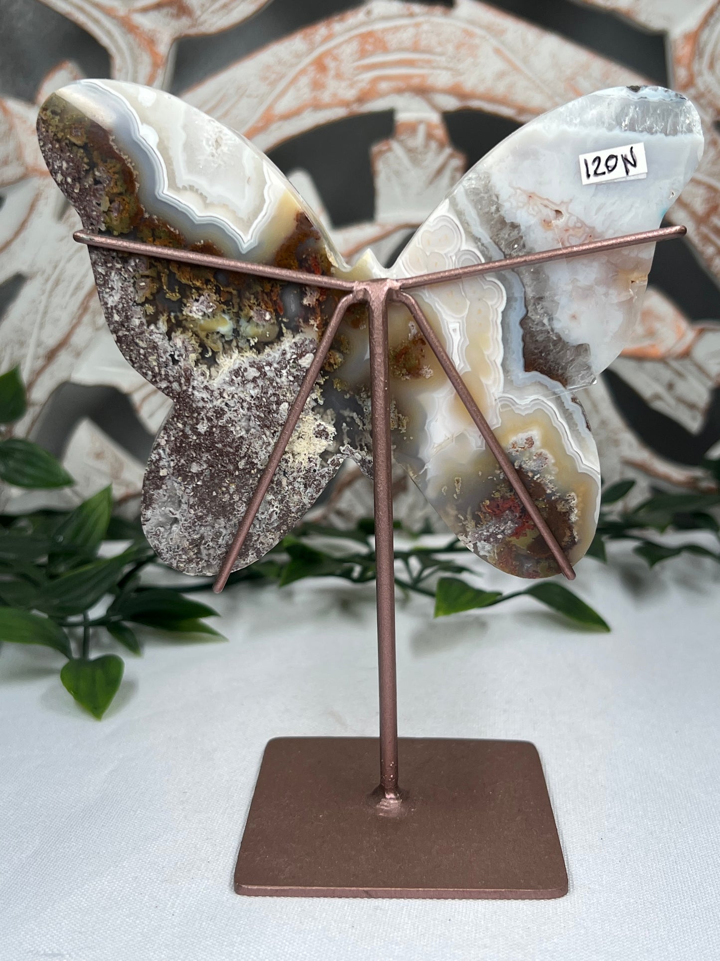 Scenic Moss Agate Butterfly