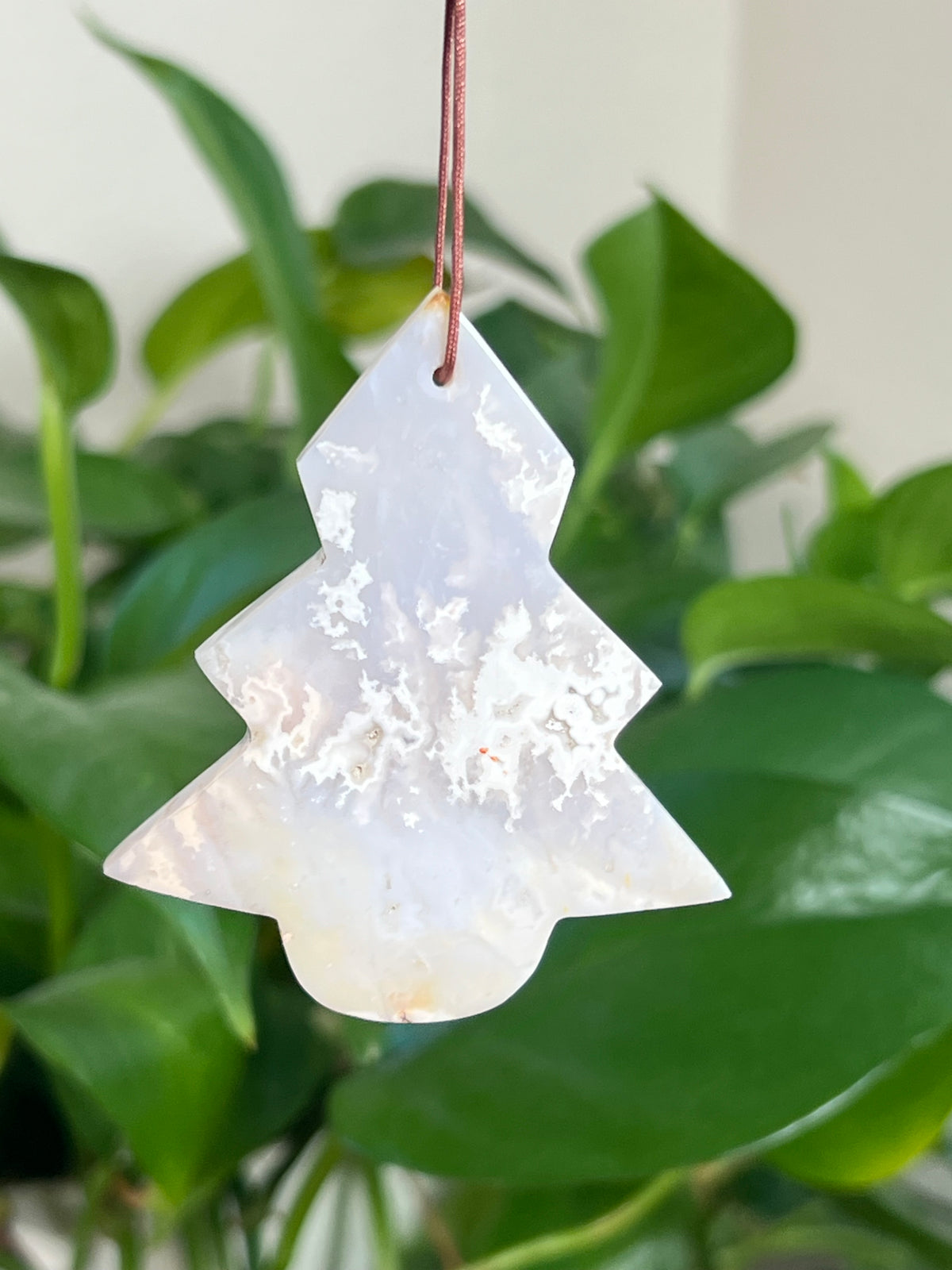 Winter Plume Agate Tree Ornaments