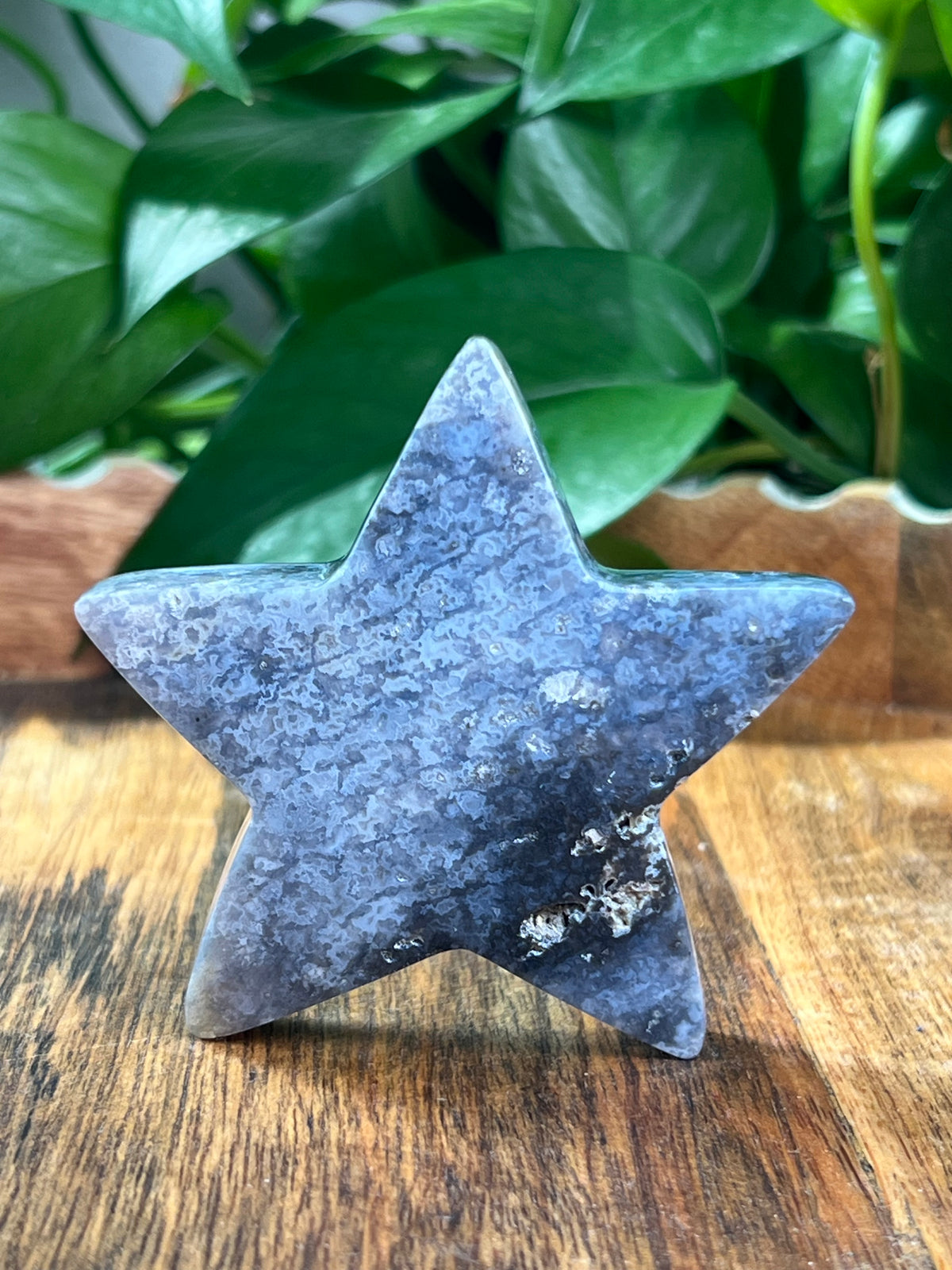 Blue Plume Agate Star: BC