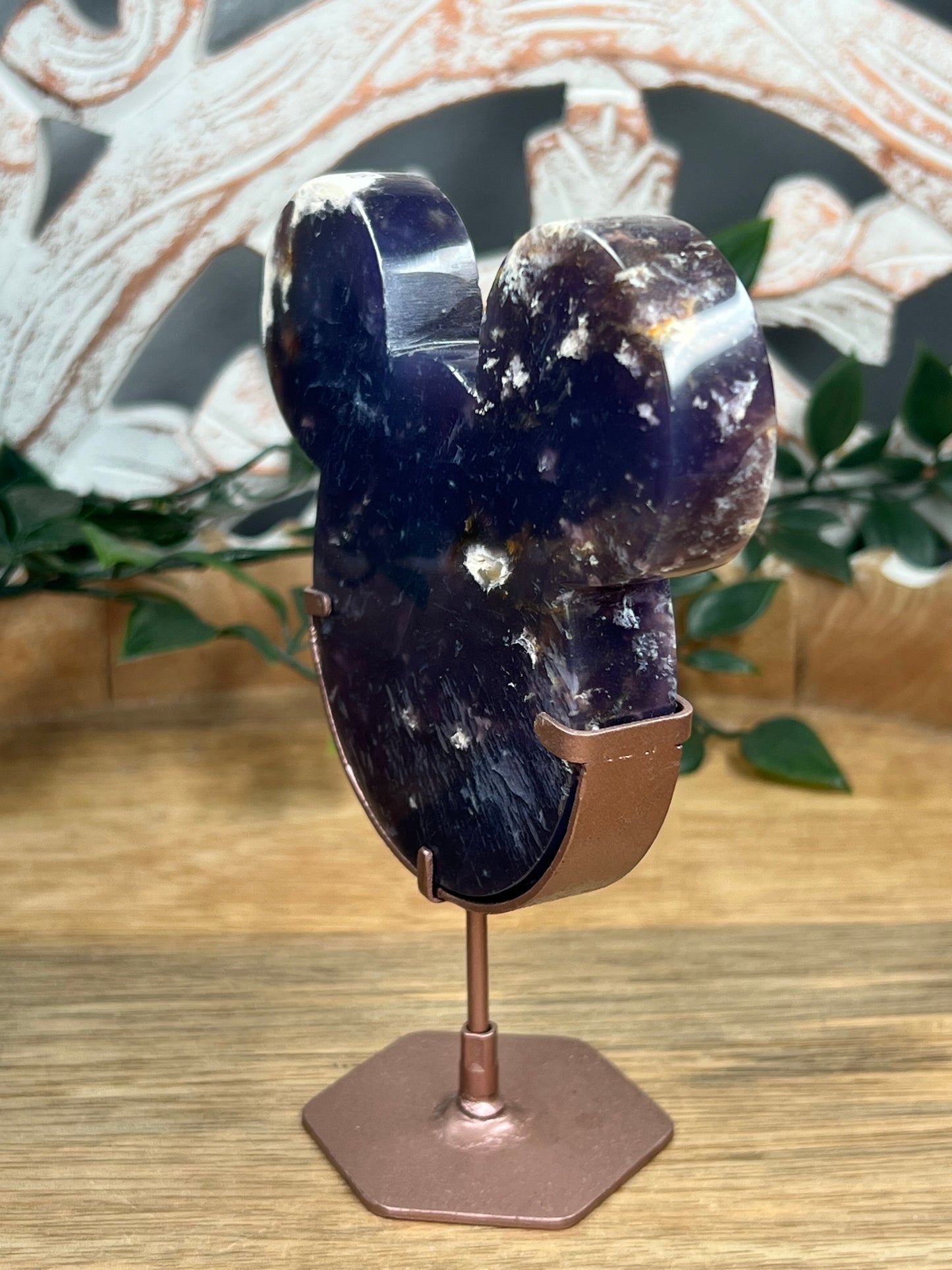 Purple Chalcedony Cat Head